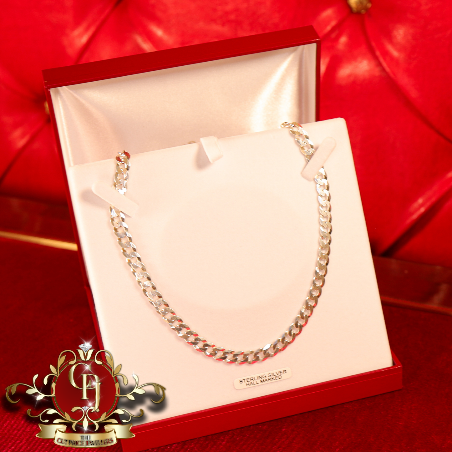 Sterling Silver Gino Flat Curb Chain | The Cut Price Jewellers