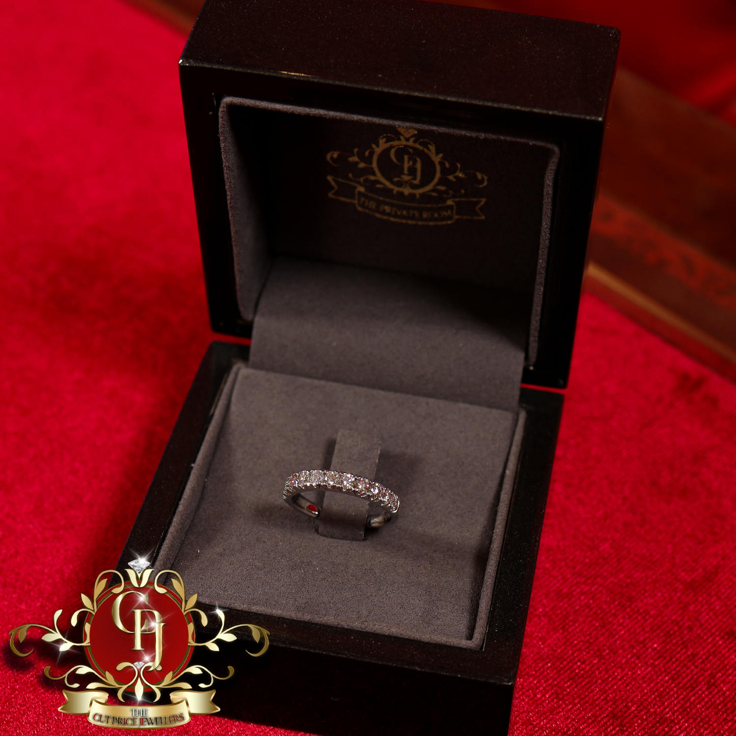 14ct White Gold Ring with 0.7ct Genuine Diamonds | The Cut Price Jewellers