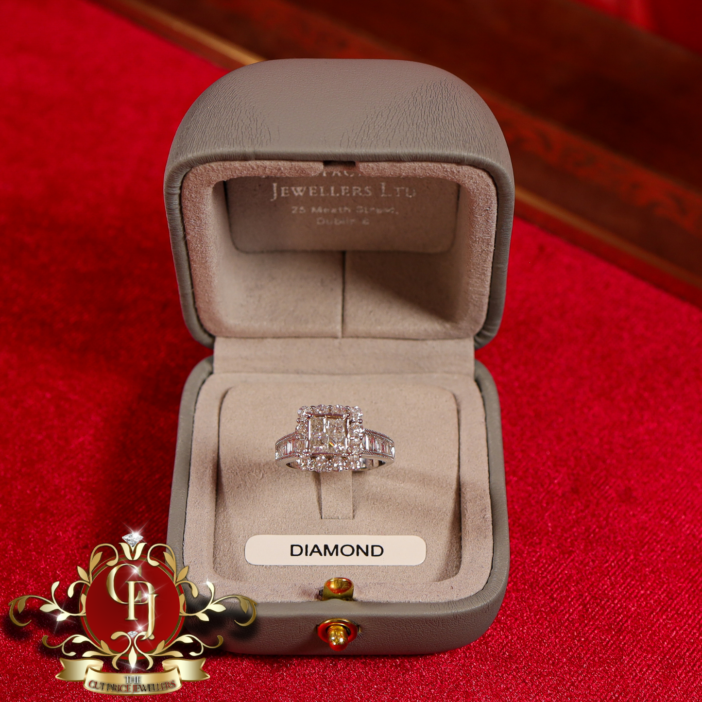 14ct White Gold Ring with 2ct Genuine Diamonds | The Cut Price Jewellers