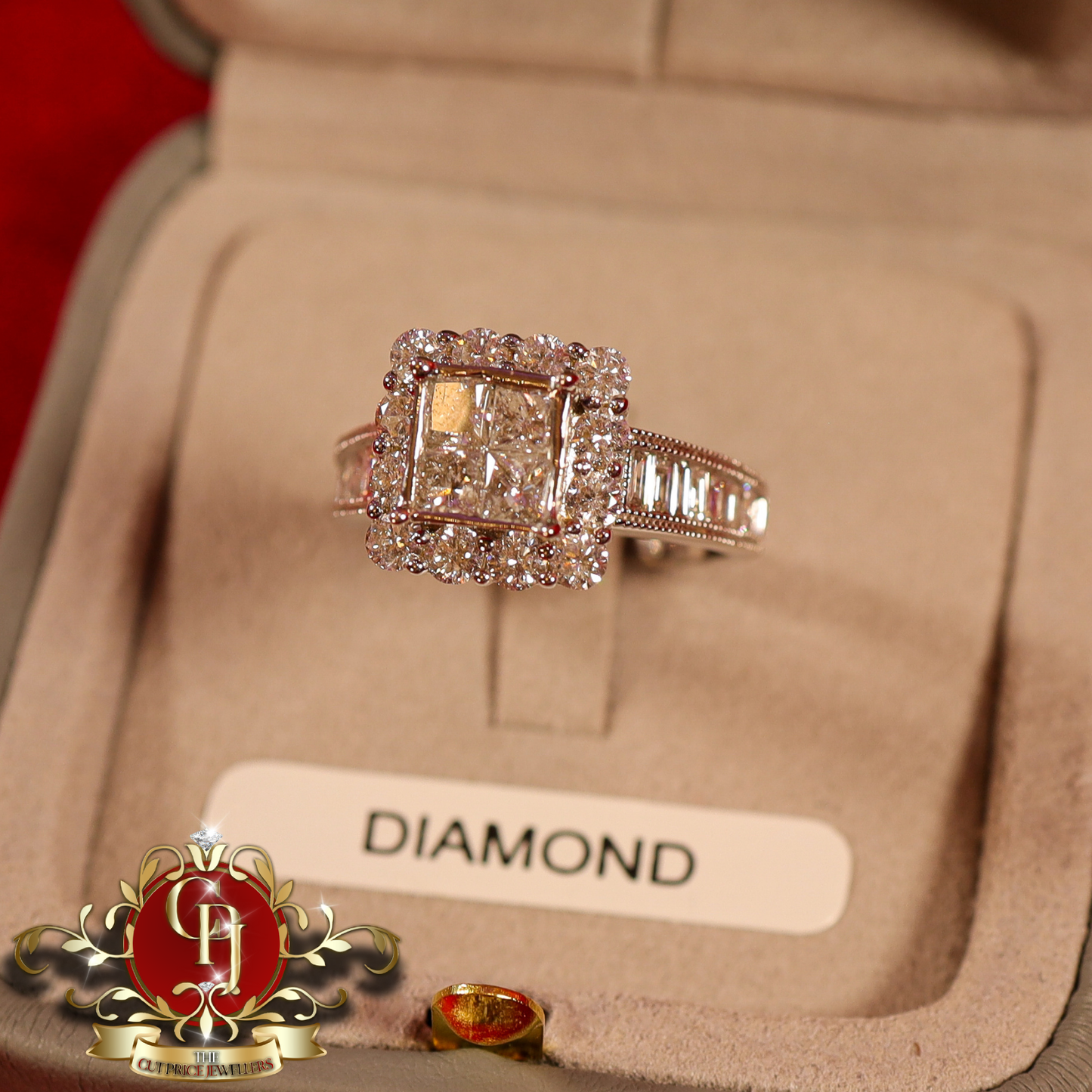 14ct White Gold Ring with 2ct Genuine Diamonds | The Cut Price Jewellers