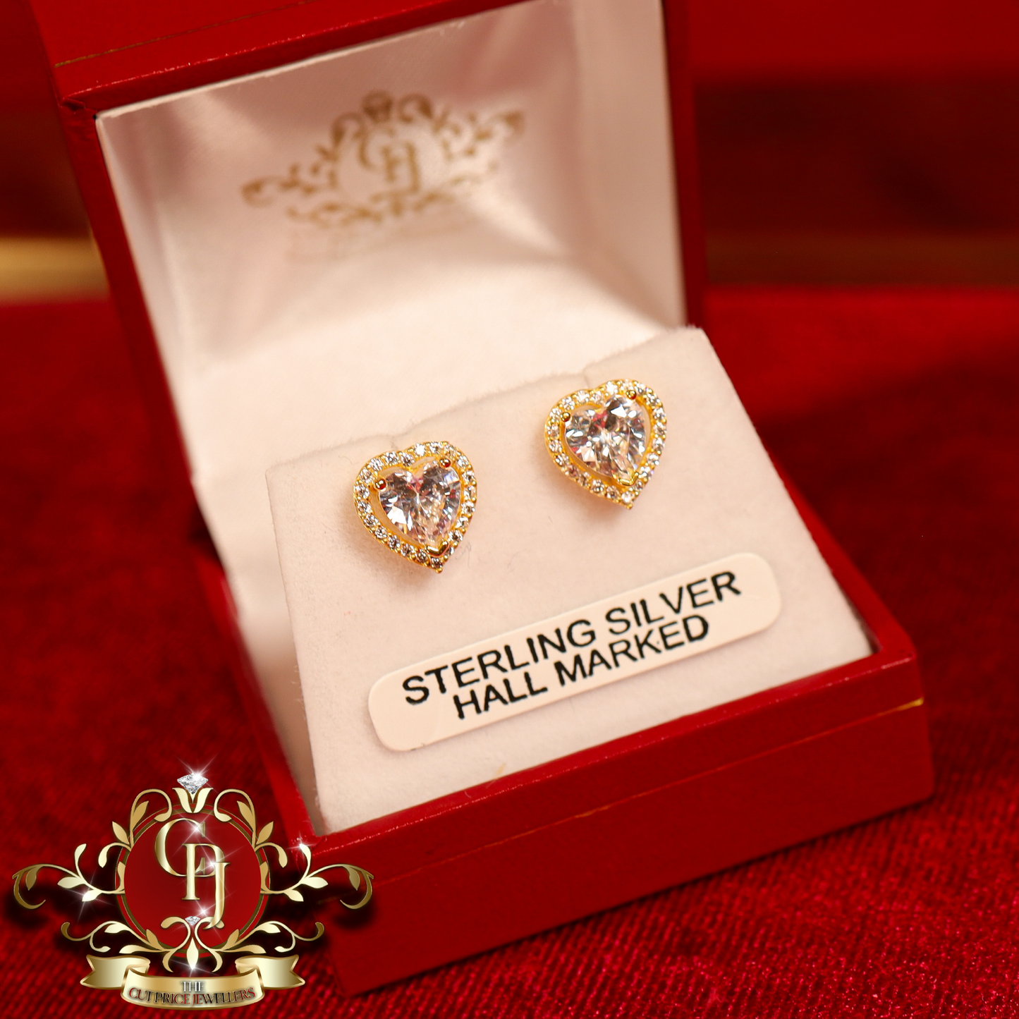 The "2-in-1" Studs (Gold-Plated with Cubic Zirconia) | The Cut Price Jewellers