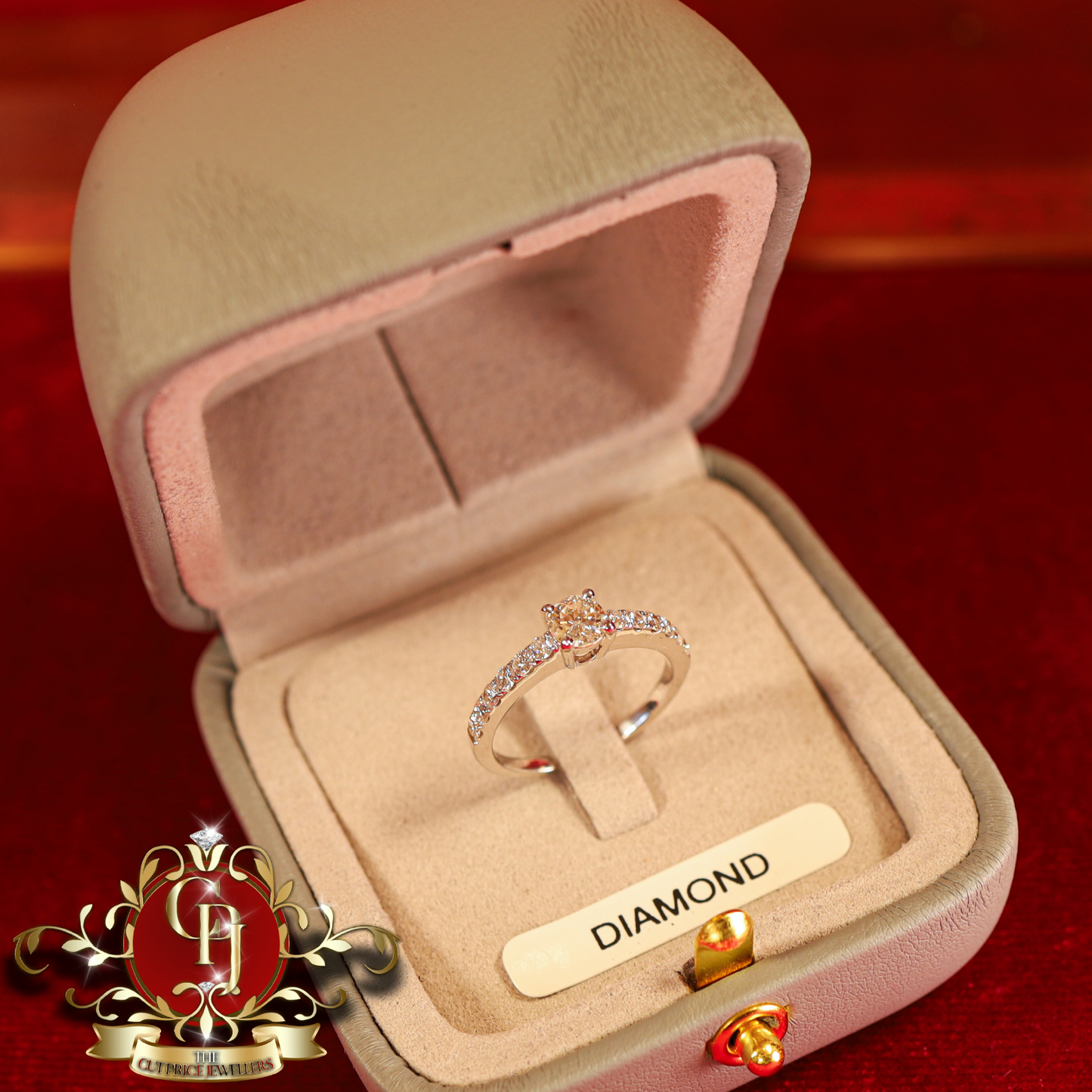 14ct White Gold Ring with 1ct Genuine Diamonds | The Cut Price Jewellers