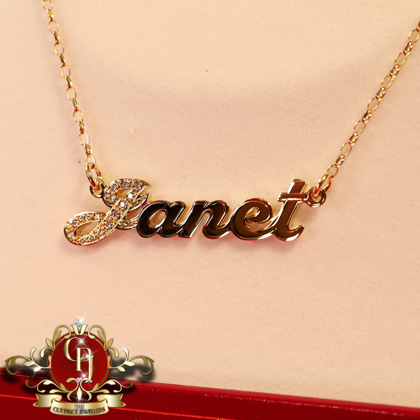 Handmade 9ct Heavy Gold Name Chain | The Cut Price Jewellers