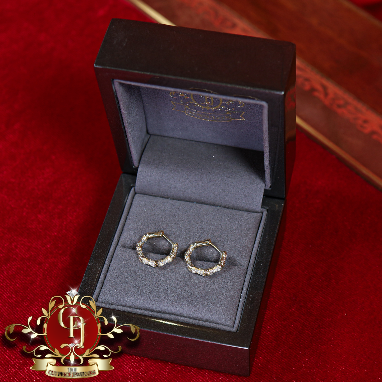 14ct Gold Hoops with 0.5ct Genuine Diamonds | The Cut Price Jewellers