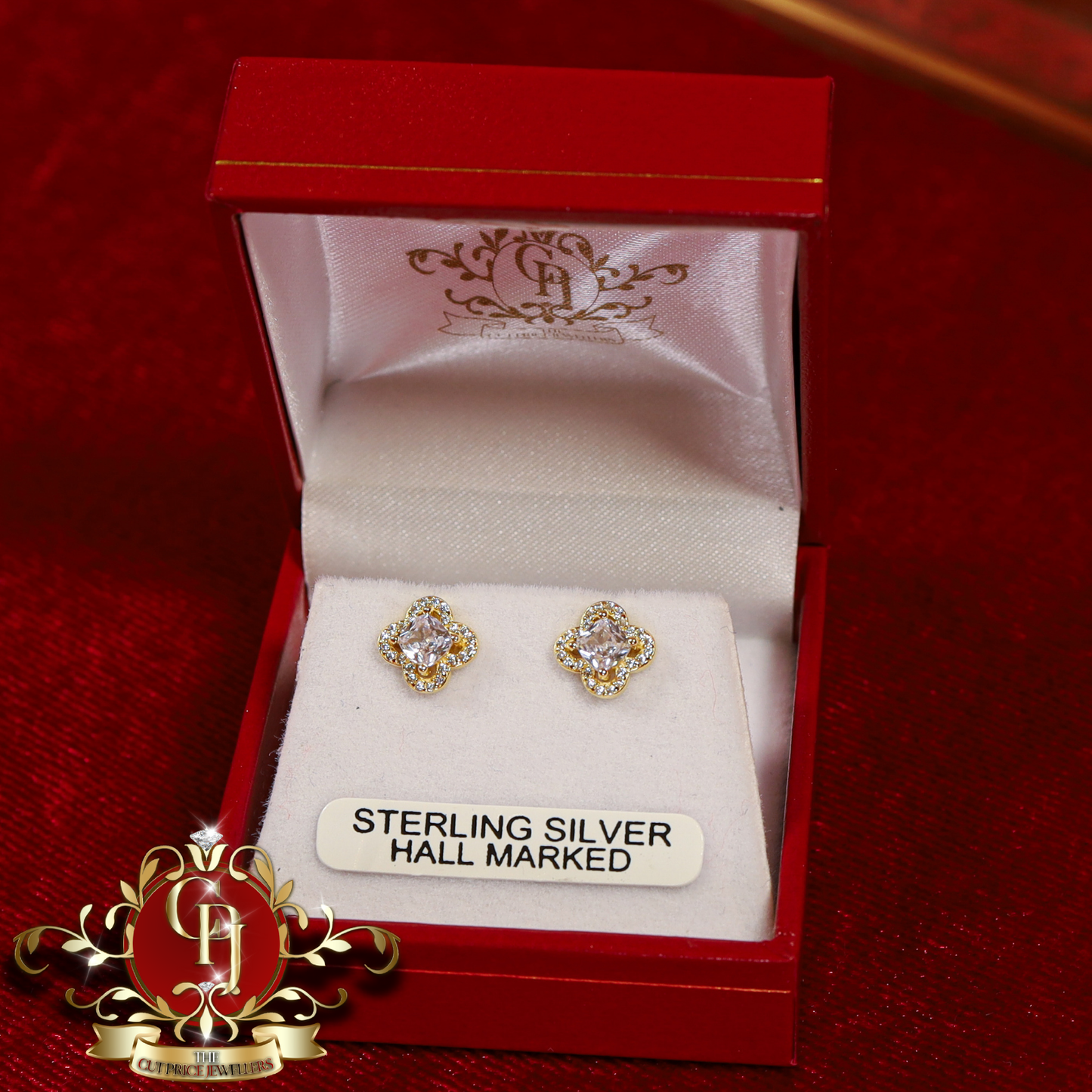 Gold-Plated Stud Earrings | The Cut Price Jewellers