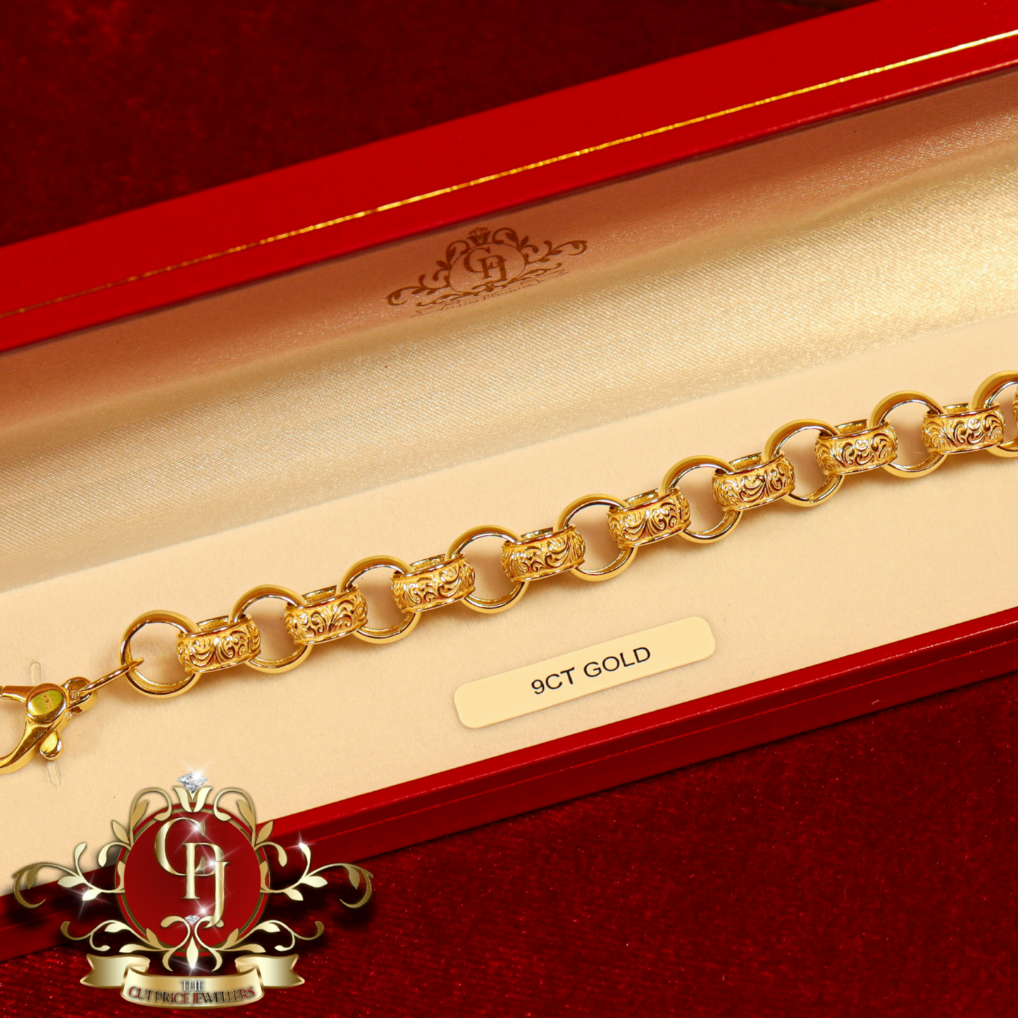 9ct Gold "Abel" Belcher Bracelet | The Cut Price Jewellers