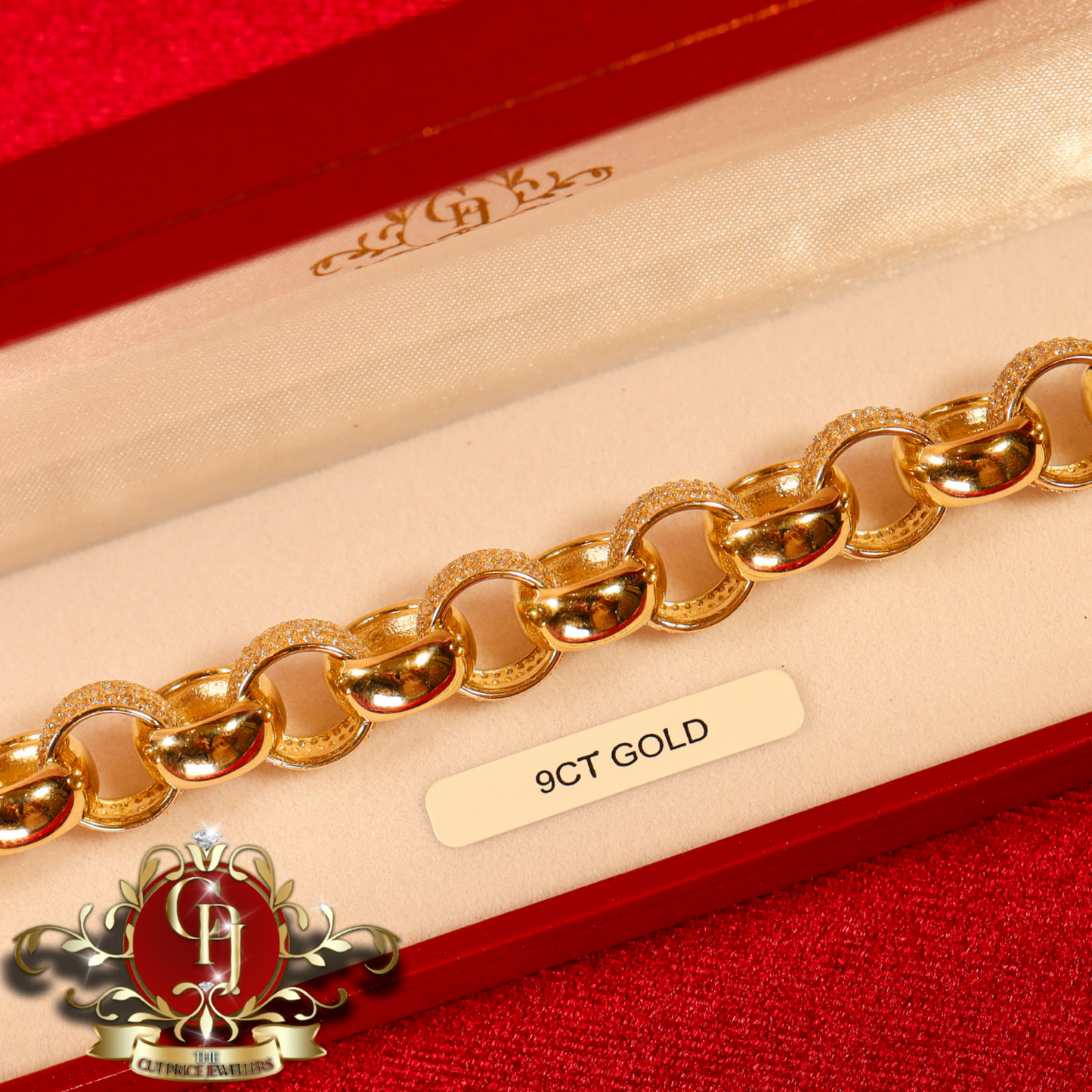 9ct Gold Belcher Bracelet | The Cut Price Jewellers
