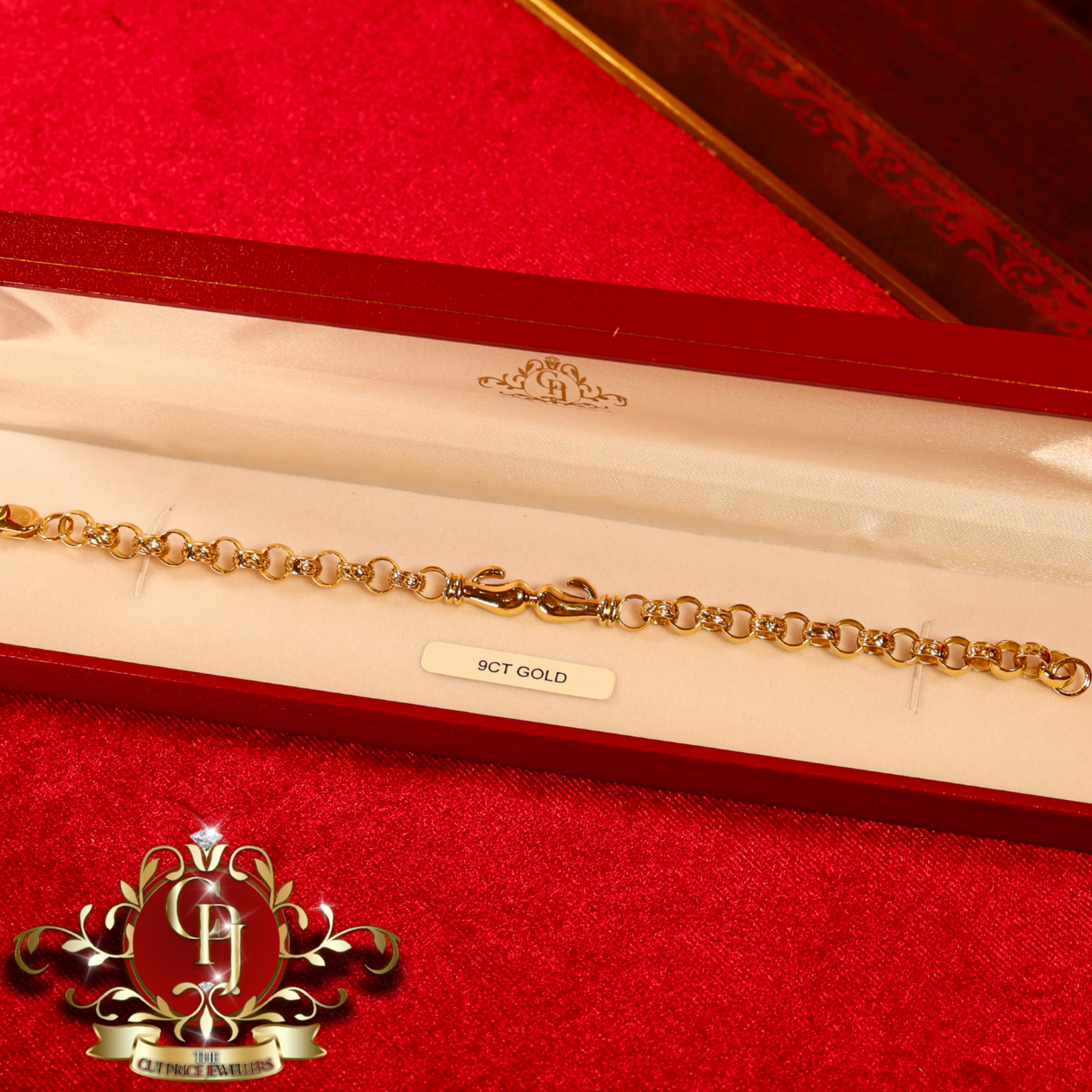 9ct Gold Boxing Glove Belcher Bracelet | The Cut Price Jewellers