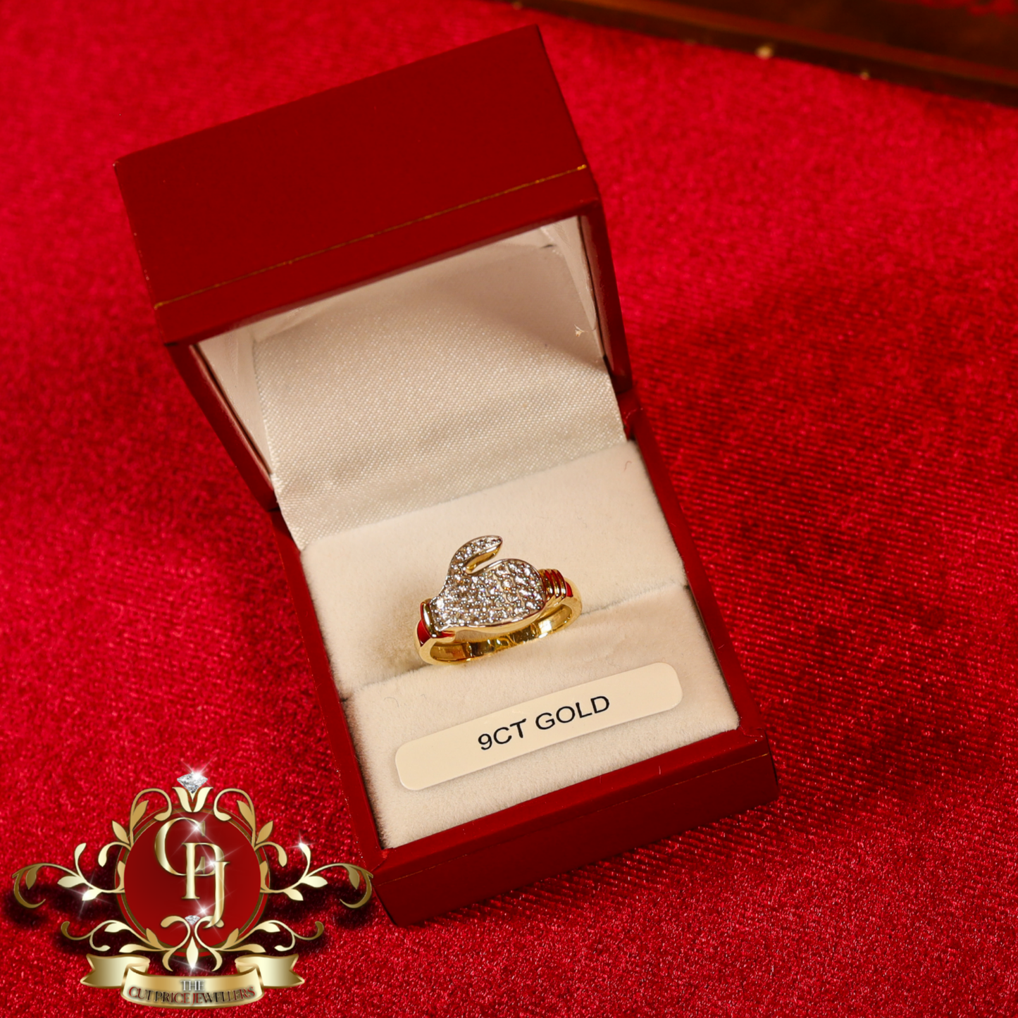 9ct Boxing Glove Ring | The Cut Price Jewellers