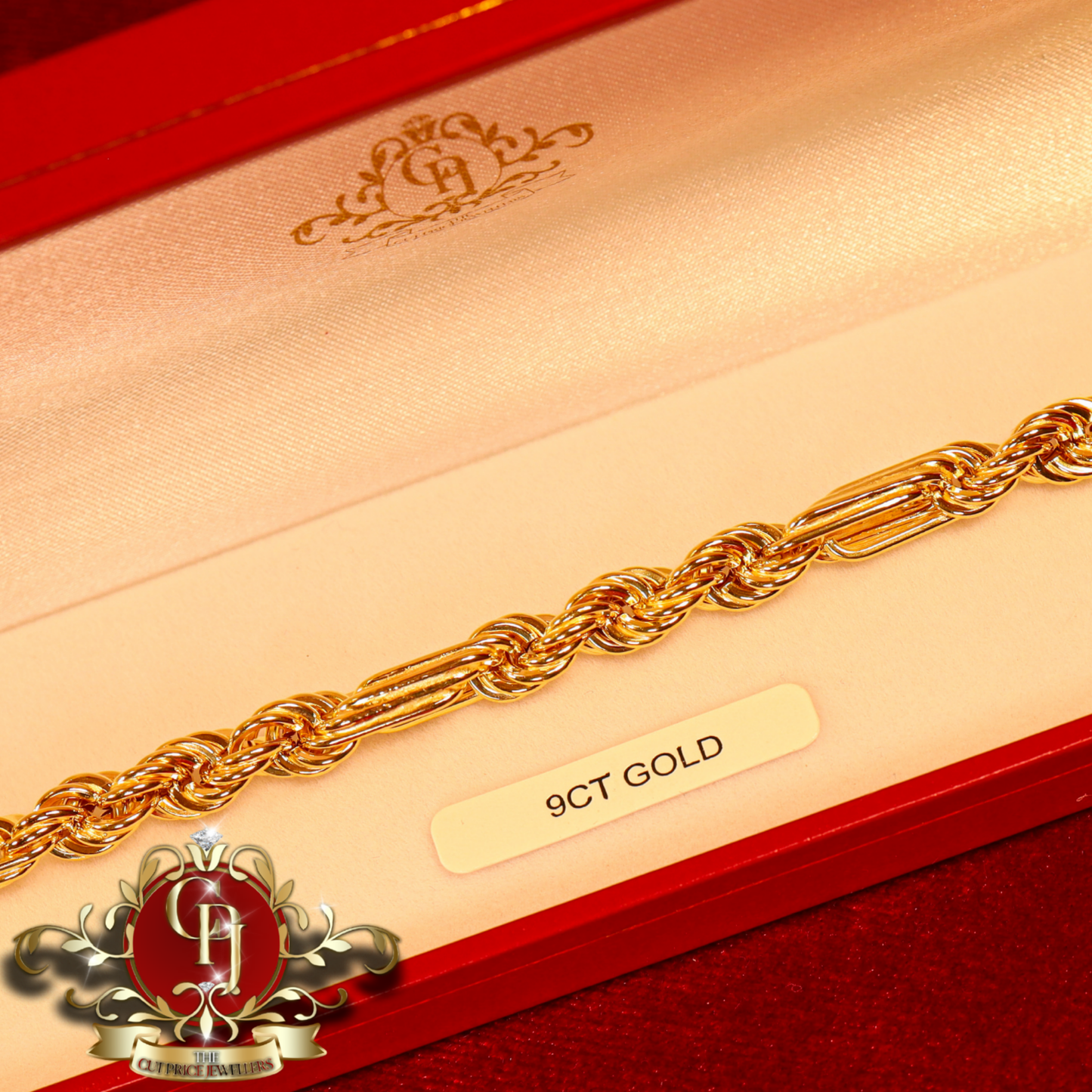 9ct Gold "Elijah" Fancy Rope Bracelet | The Cut Price Jewellers