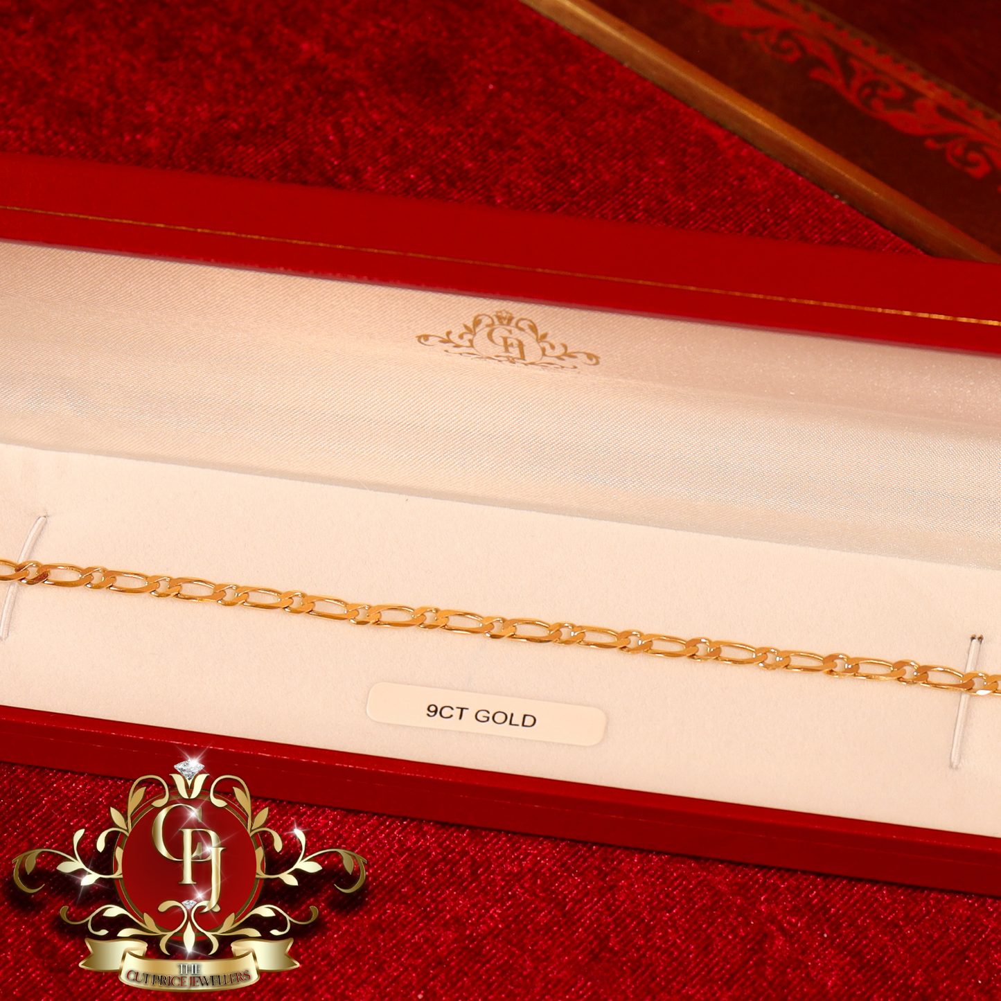 9ct Gold Women Figaro Bracelet | The Cut Price Jewellers