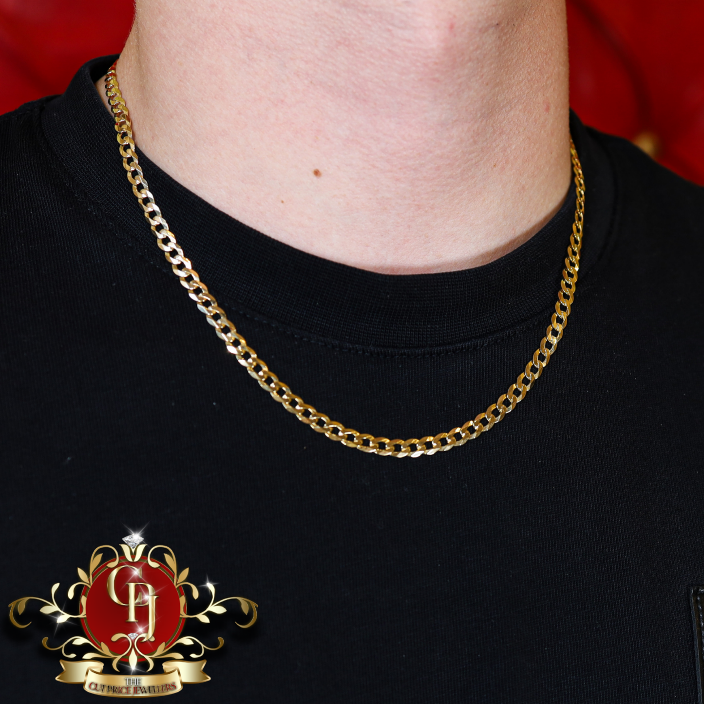 9ct Gold Flat Curb Chain | The Cut Price Jewellers