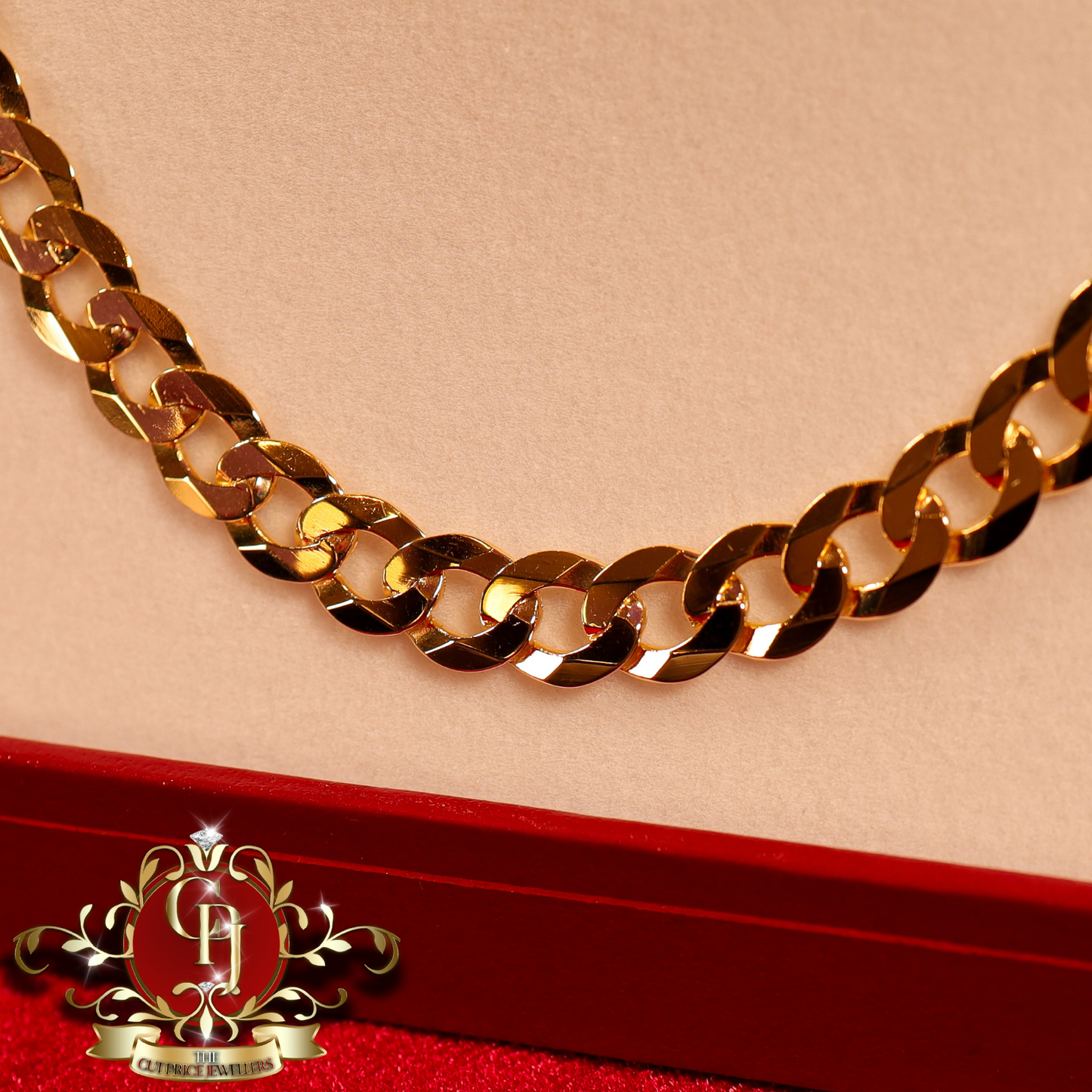 9ct Gold Flat Curb Chain | The Cut Price Jewellers