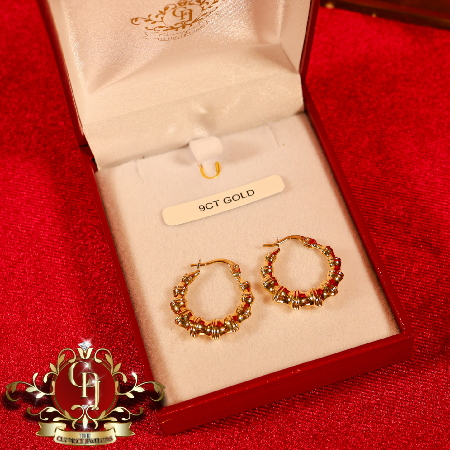 9ct Gold "Jamie" Hoops | The Cut Price Jewellers