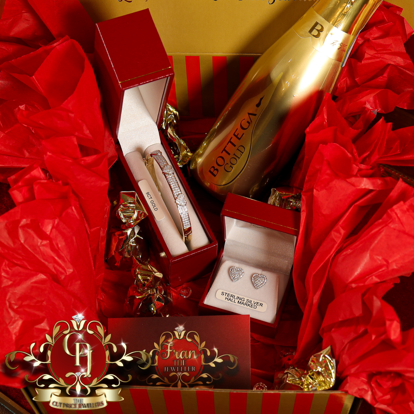 "Forever" Gift Box (9ct Gold with Cubic Zirconia) | The Cut Price Jewellers