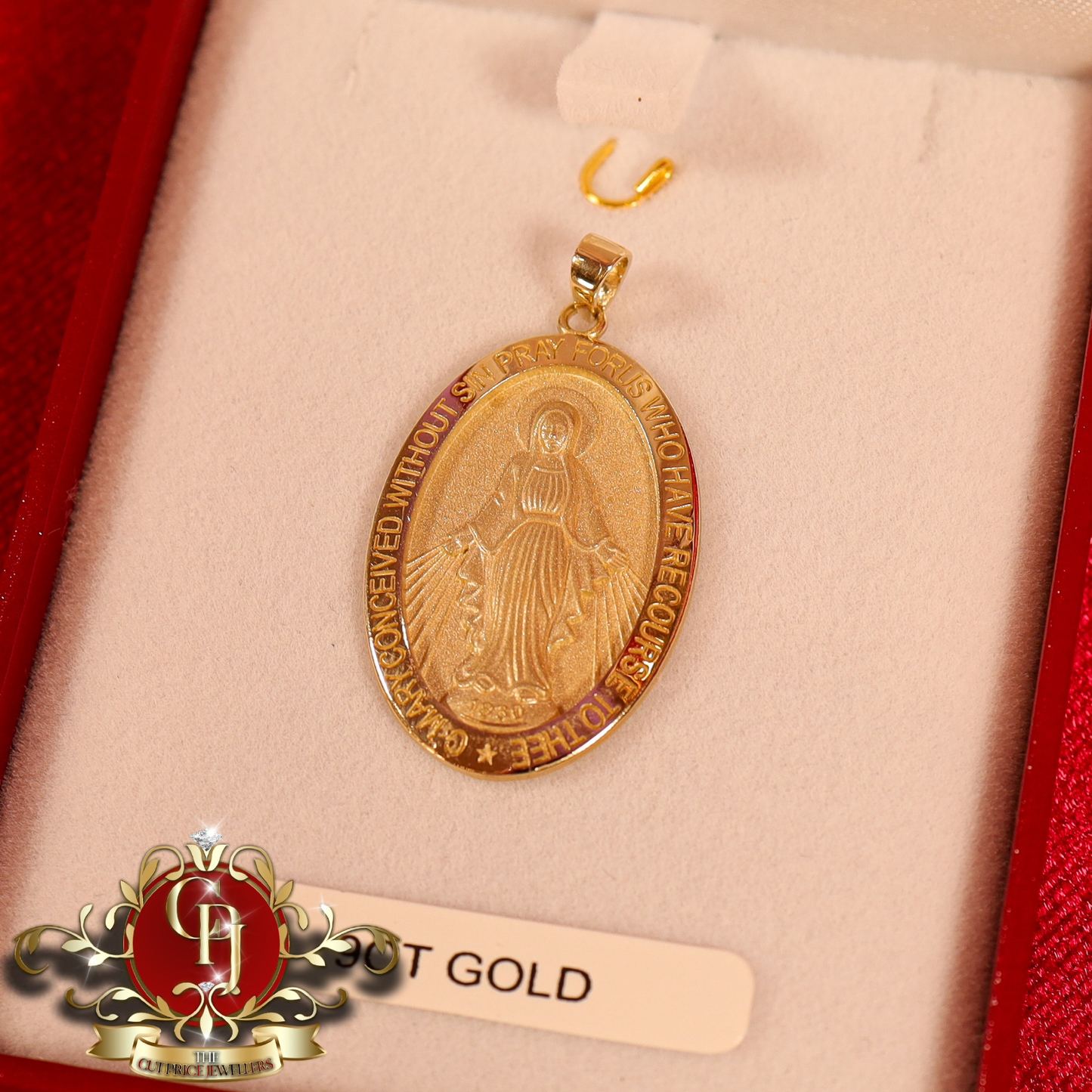 9ct Gold Large Miraculous Medal | The Cut Price Jewellers