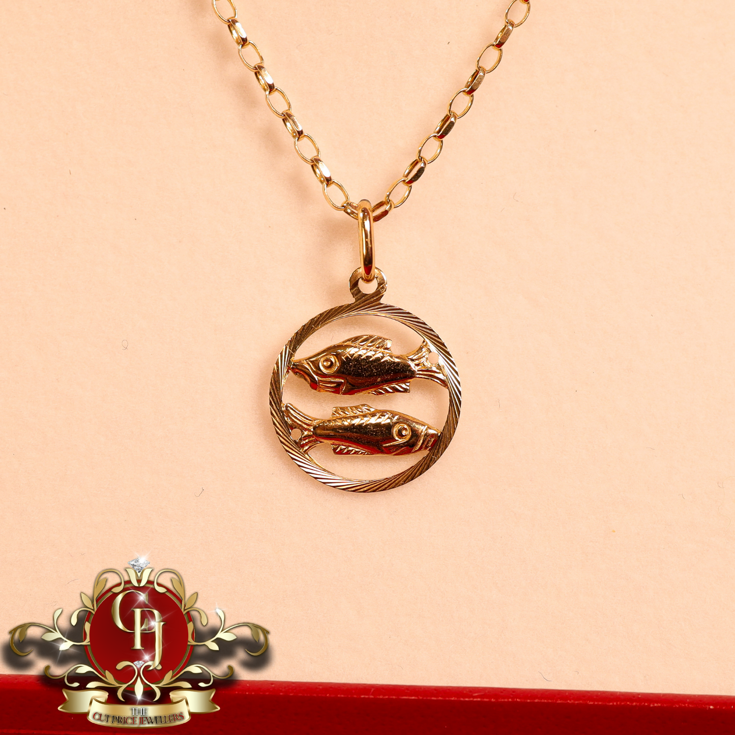 9ct Gold Pisces Chain | The Cut Price Jewellers