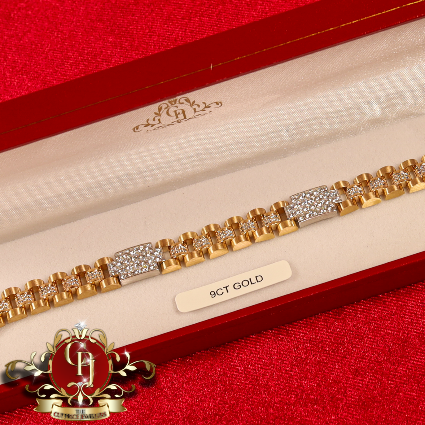 The "Rolex" Inspired 9ct Gold Bracelet | The Cut Price Jewellers