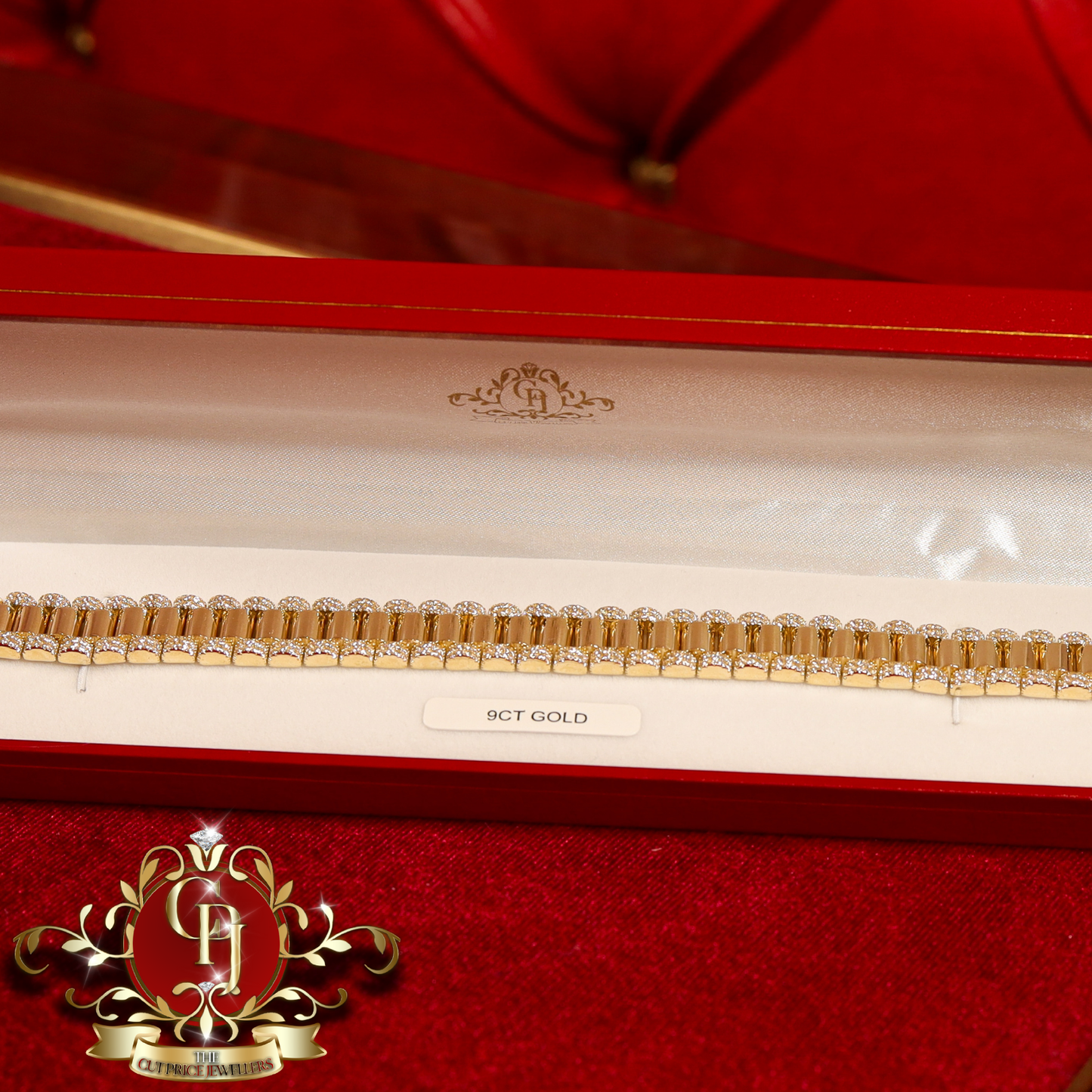 The "Rolex" Inspired 9ct Gold Bracelet (7.5") | The Cut Price Jewellers