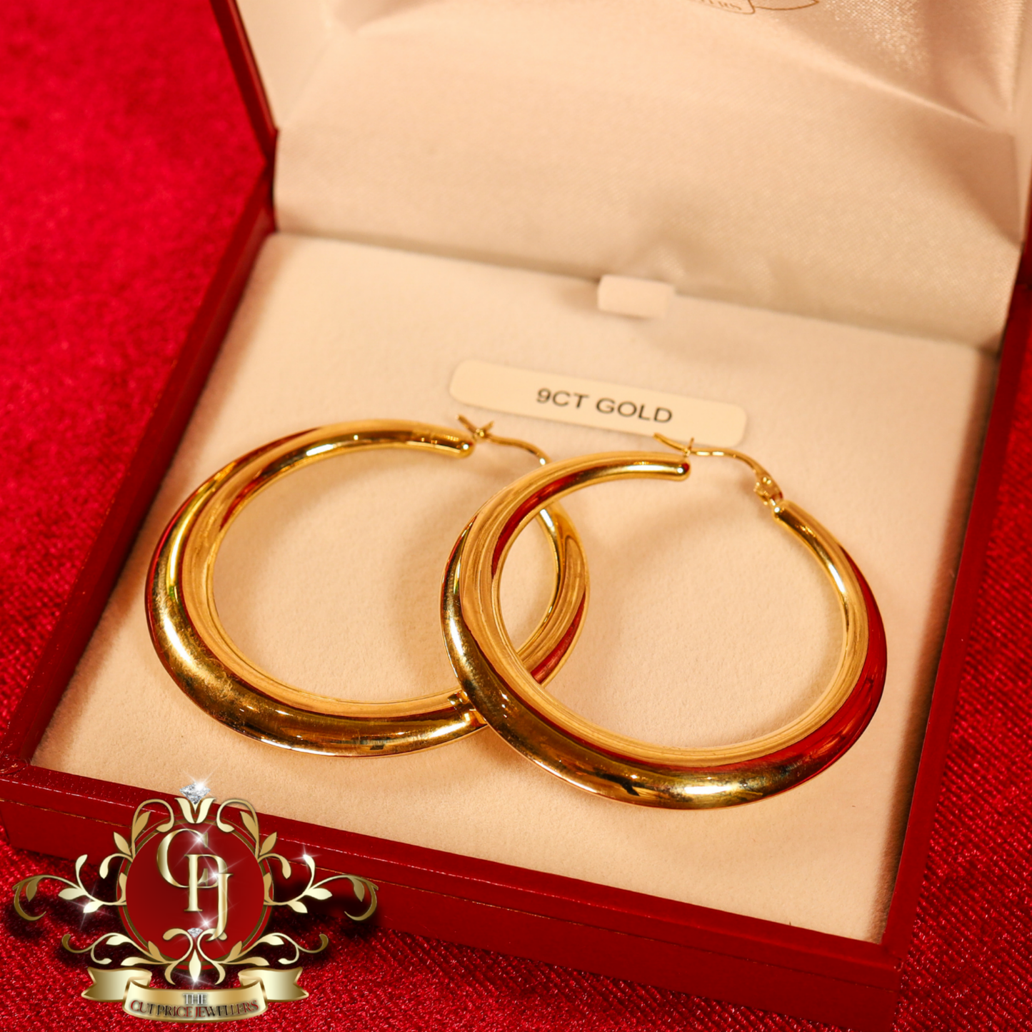 9ct Gold "Samantha" Hoops | The Cut Price Jewellers