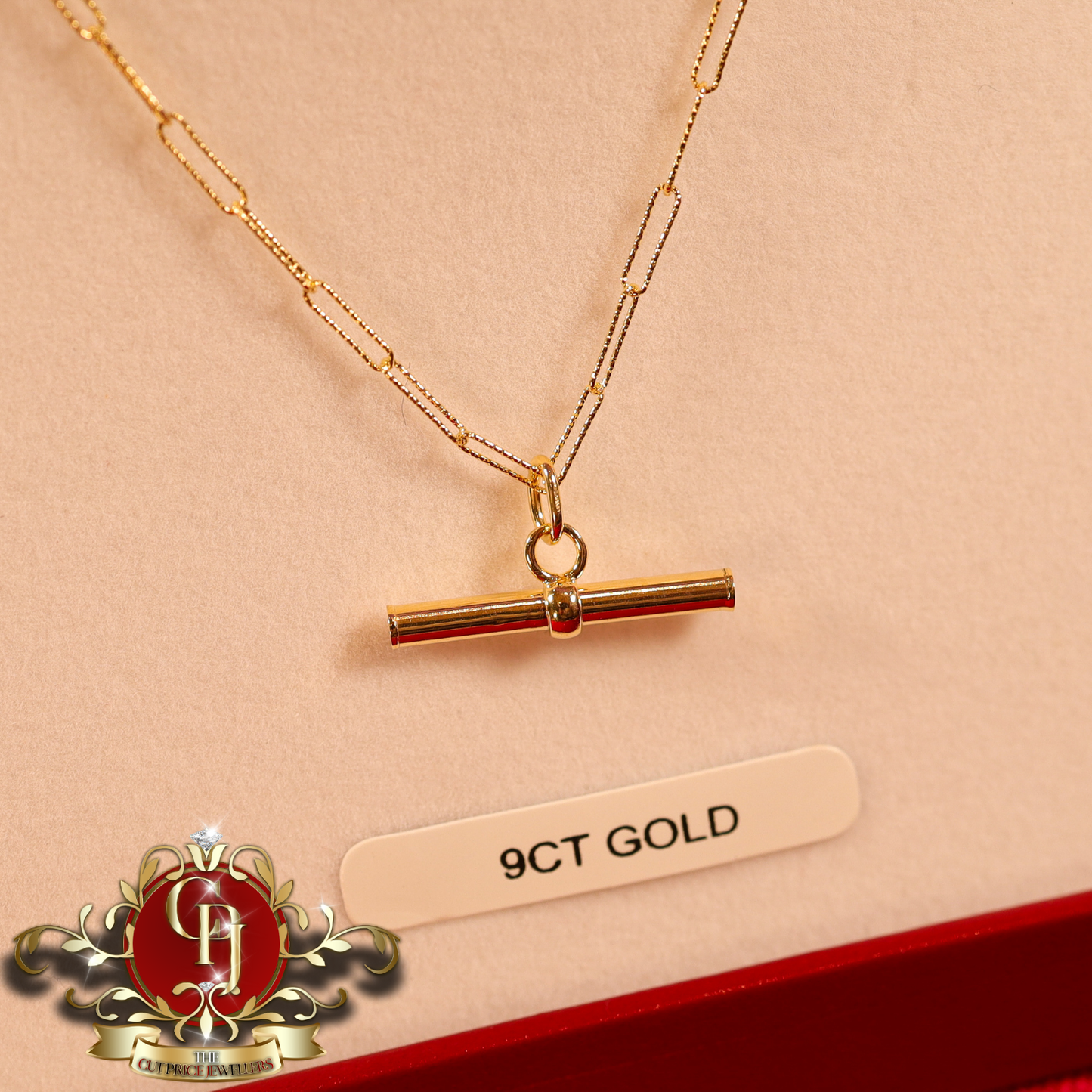 9ct Gold T-Bar Chain | The Cut Price Jewellers