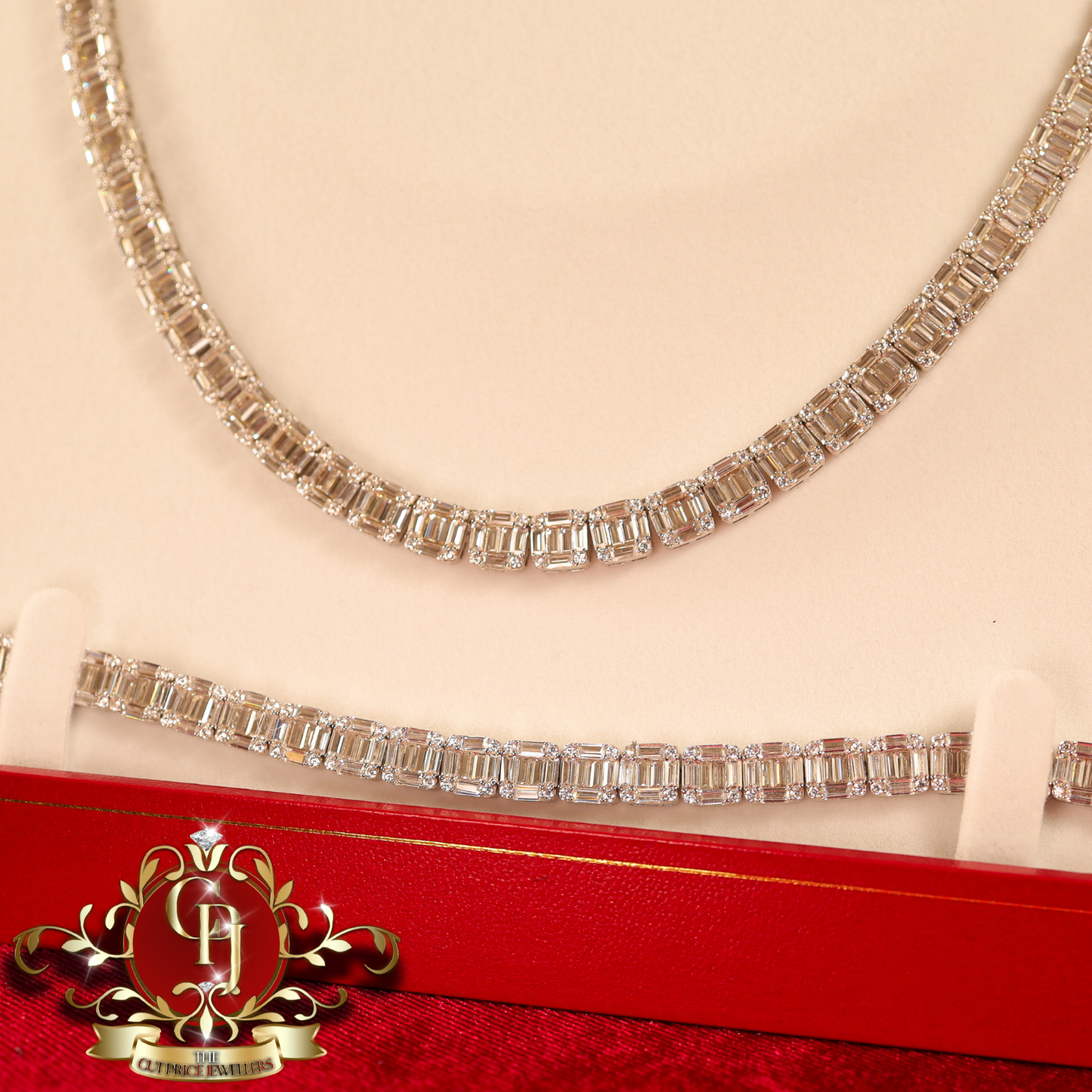 The "Ella" Sterling Silver Set with Cubic Zirconia | The Cut Price Jewellers