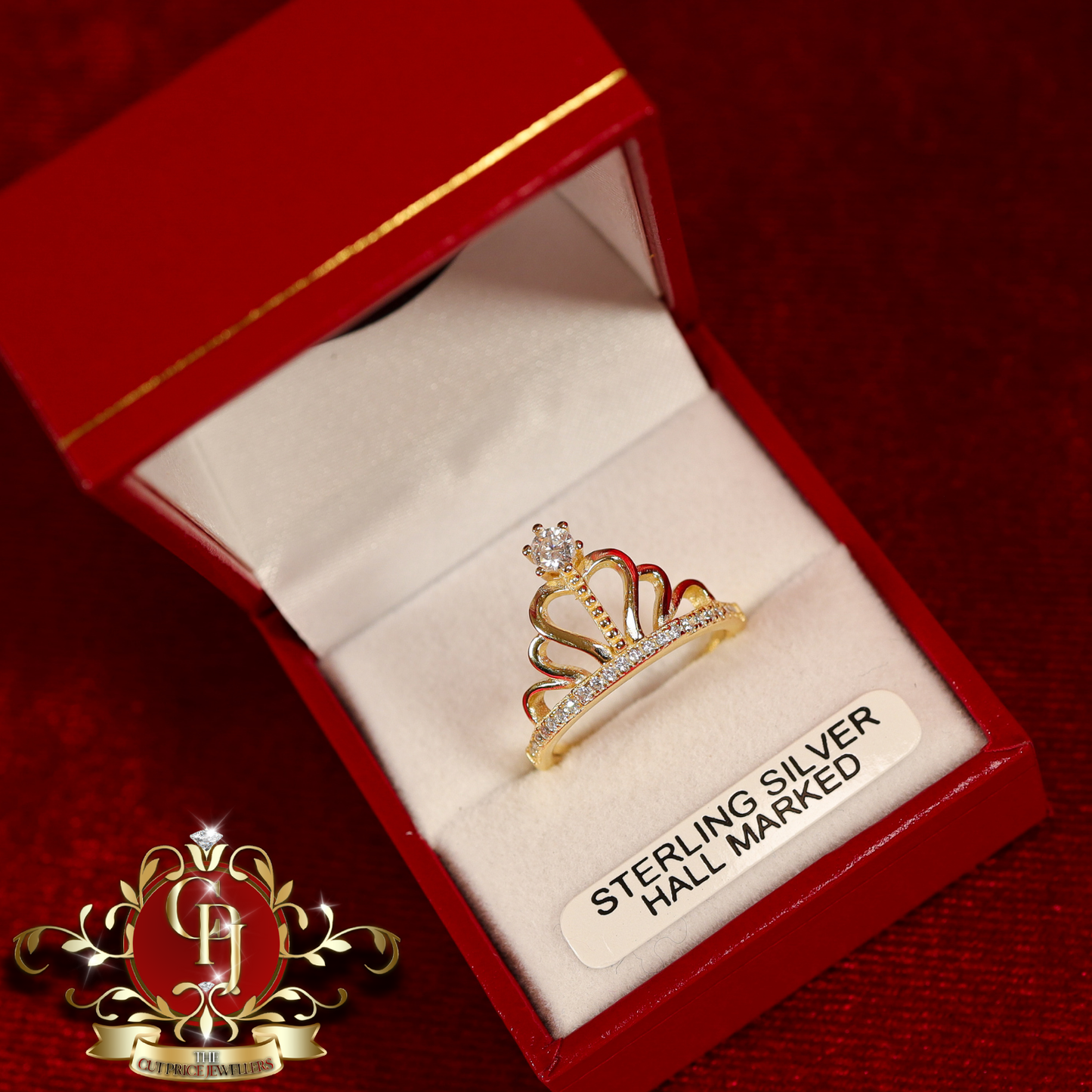 CHRISTMAS DROP NO.4: The "Alaina" Ring (Gold-Plated with Cubic Zirconia) | The Cut Price Jewellers