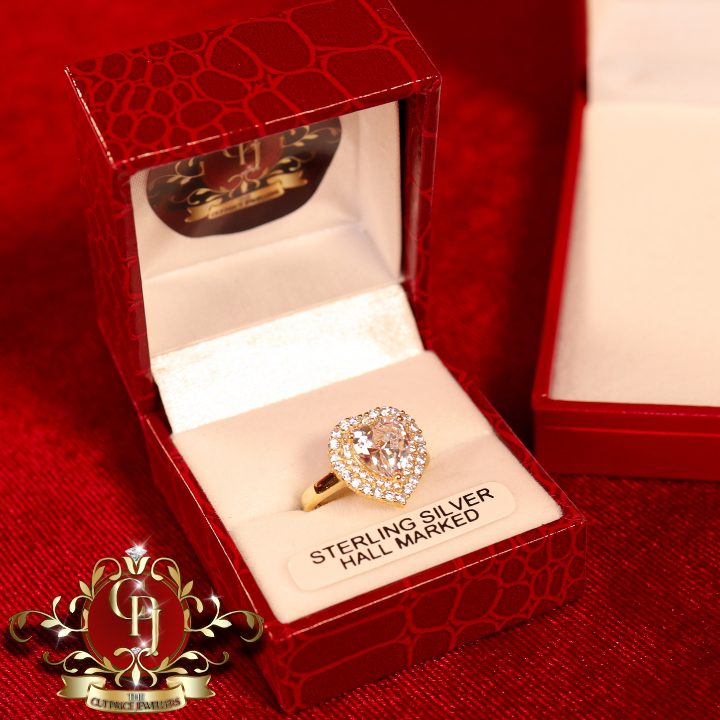 CHRISTMAS DROP NO.4: The "Dahlia" Set (Gold-Plated with Cubic Zirconia) | The Cut Price Jewellers