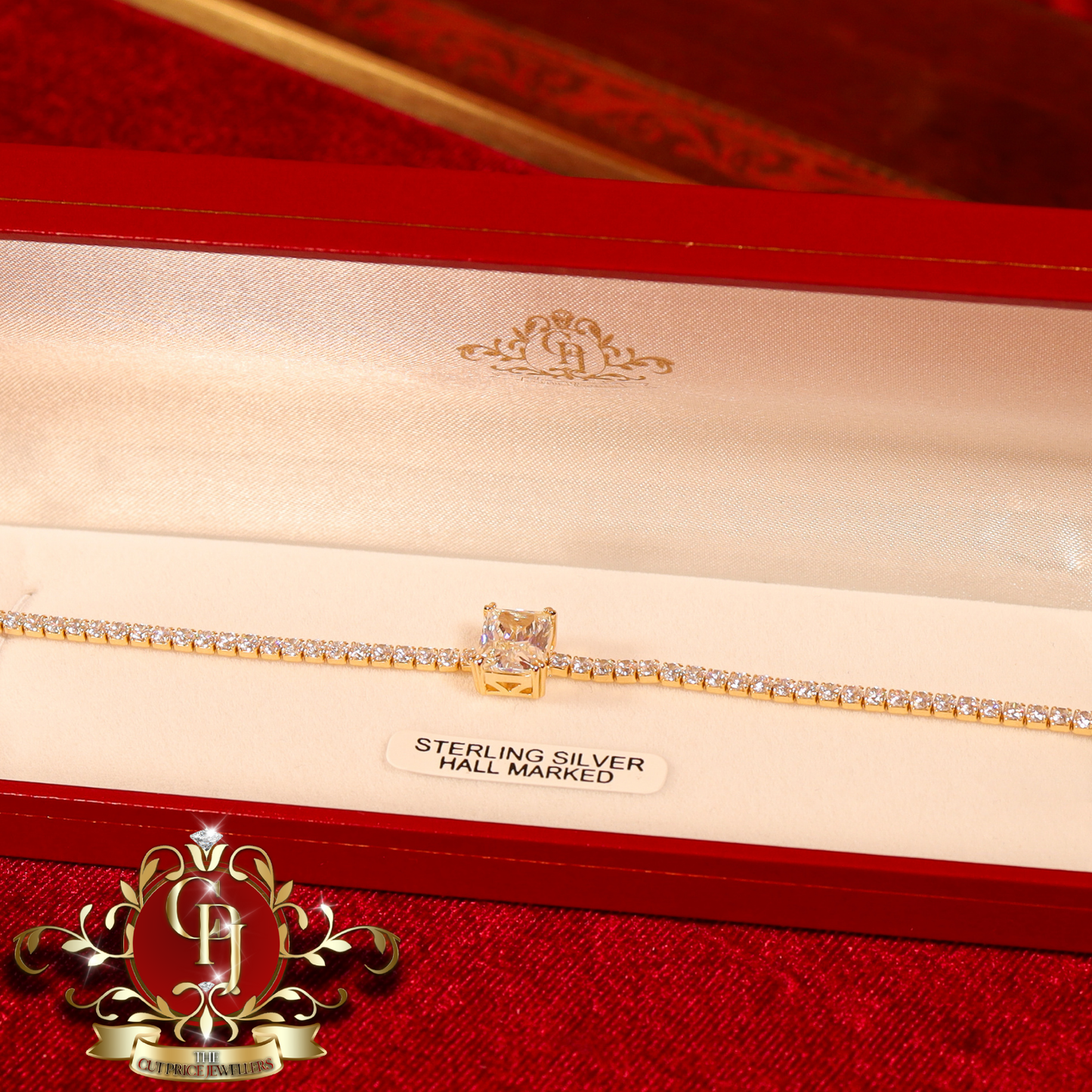 Gold Plated "Grace" Tennis Bracelet | The Cut Price Jewellers