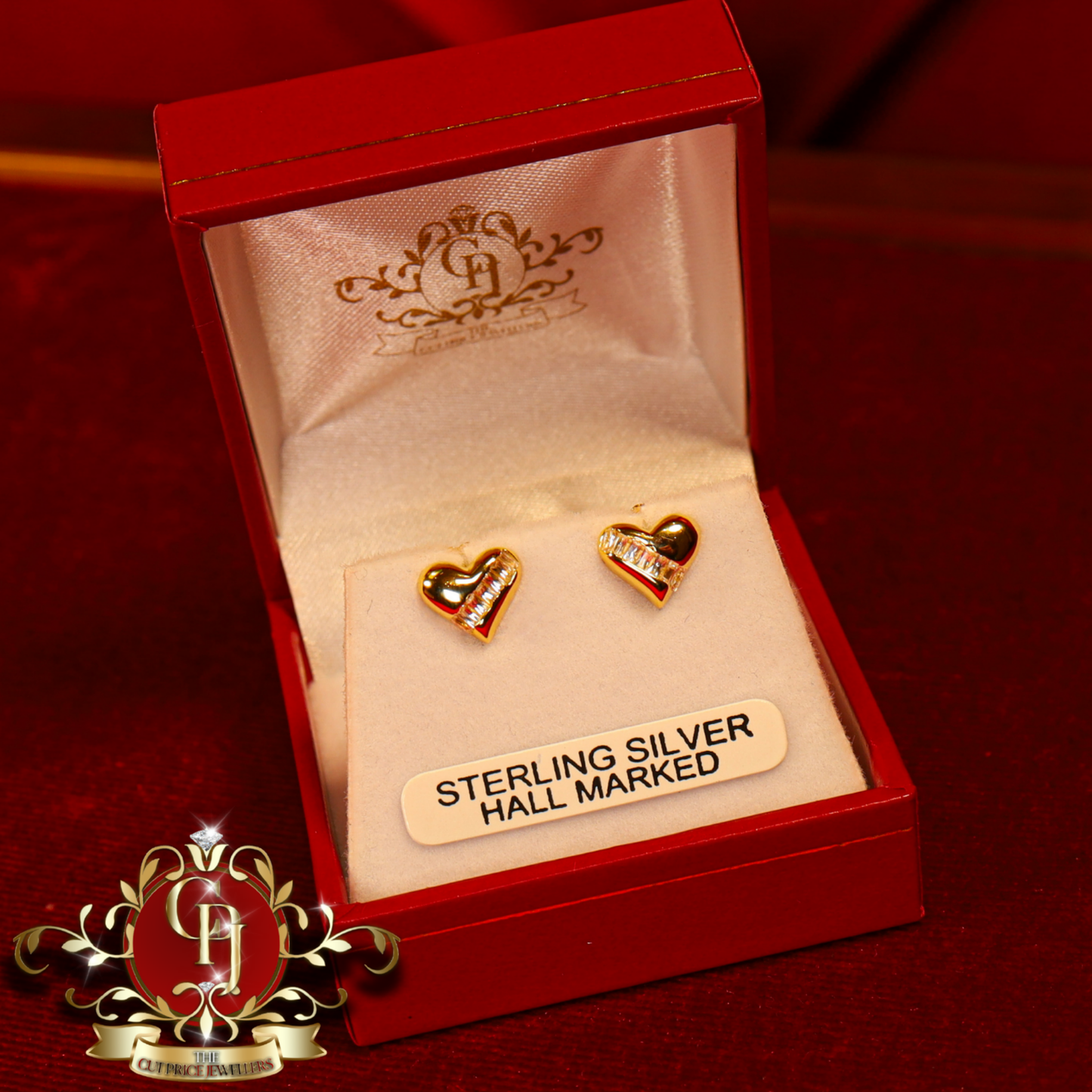 Heart Studs (Gold-Plated) | The Cut Price Jewellers