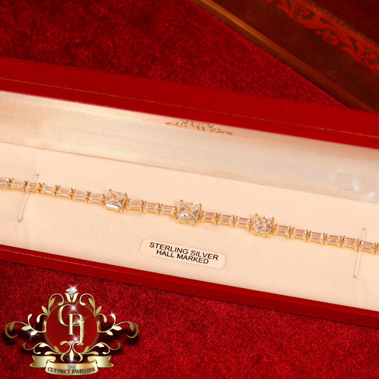 Gold Plated "Kimberly" Tennis Bracelet | The Cut Price Jewellers