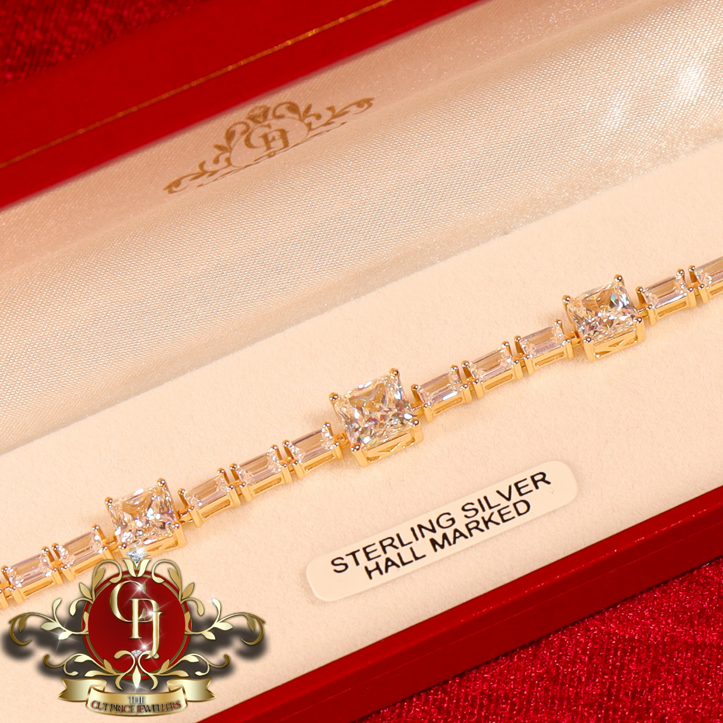 Gold Plated "Kimberly" Tennis Bracelet | The Cut Price Jewellers