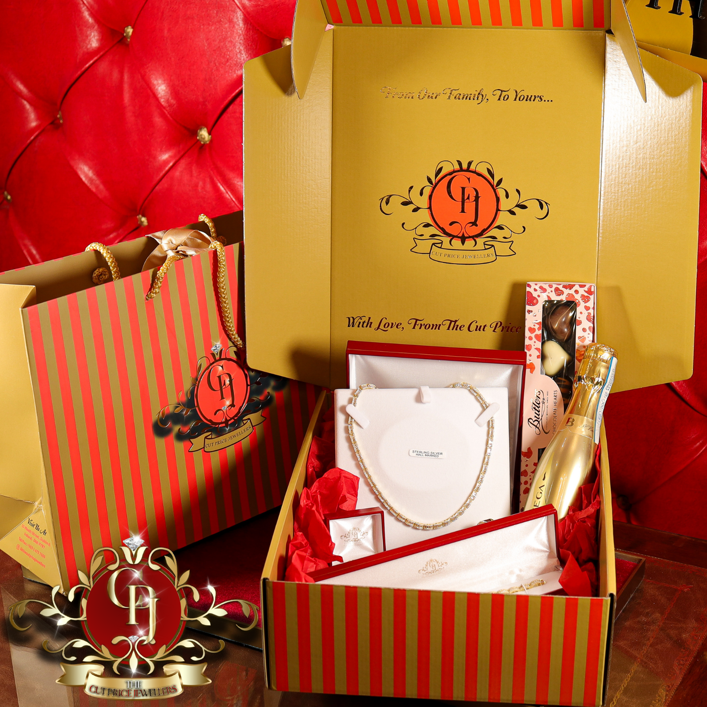 "My Always" Gift Box (Gold-Plated with Cubic Zirconia) | The Cut Price Jewellers
