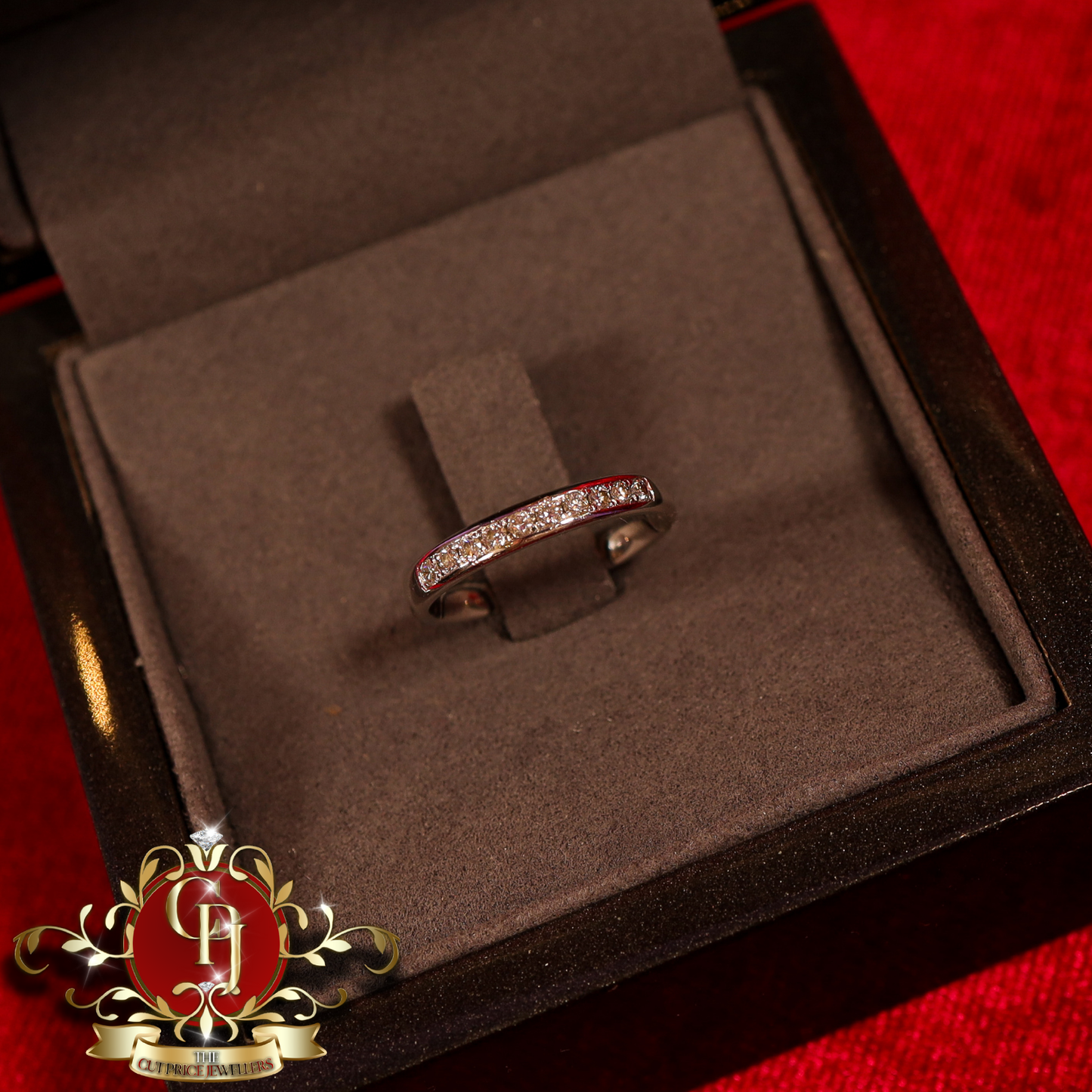 Platinum Ring with 0.4ct Genuine Diamonds | The Cut Price Jewellers