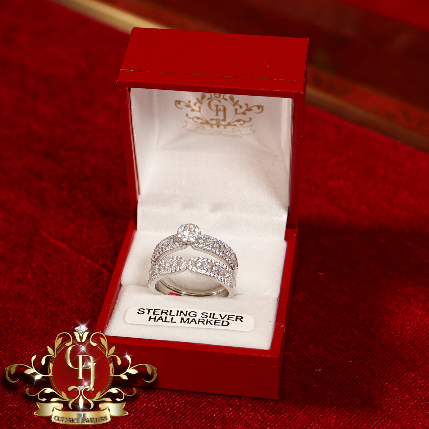 "Amelia" Sterling Silver Ring Set | The Cut Price Jewellers