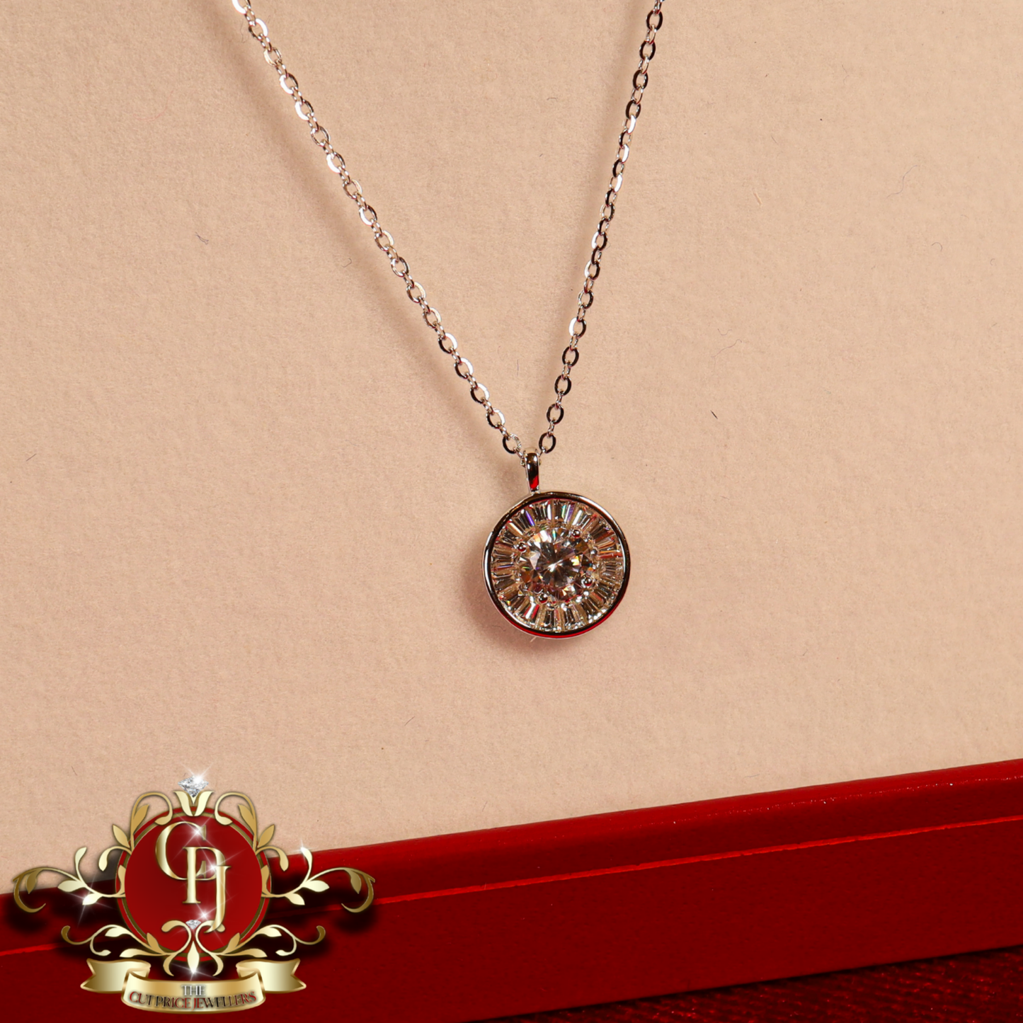 Baguette Circle Chain (Sterling Silver) | The Cut Price Jewellers