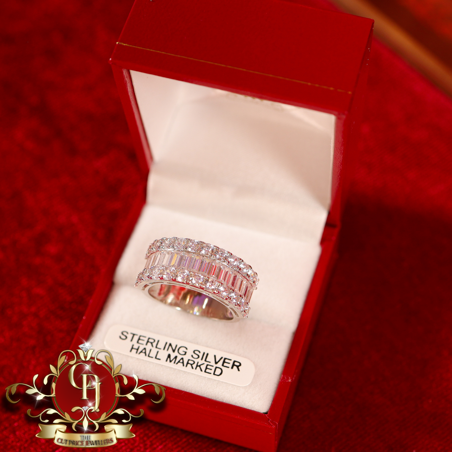 The "Inaya" Ring (Sterling Silver with Cubic Zirconia) | The Cut Price Jewellers