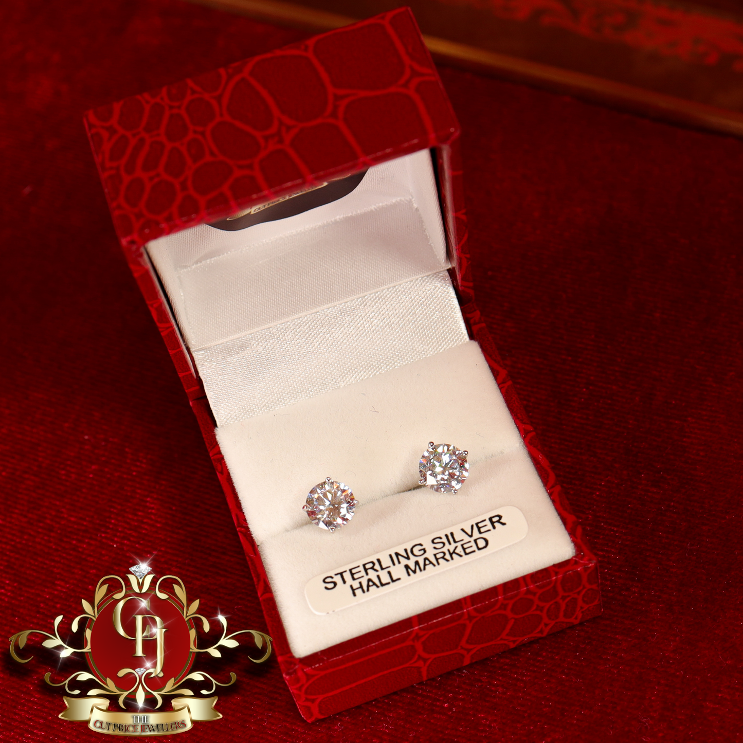 The "2-in-1" Studs (Sterling Silver with Cubic Zirconia) | The Cut Price Jewellers