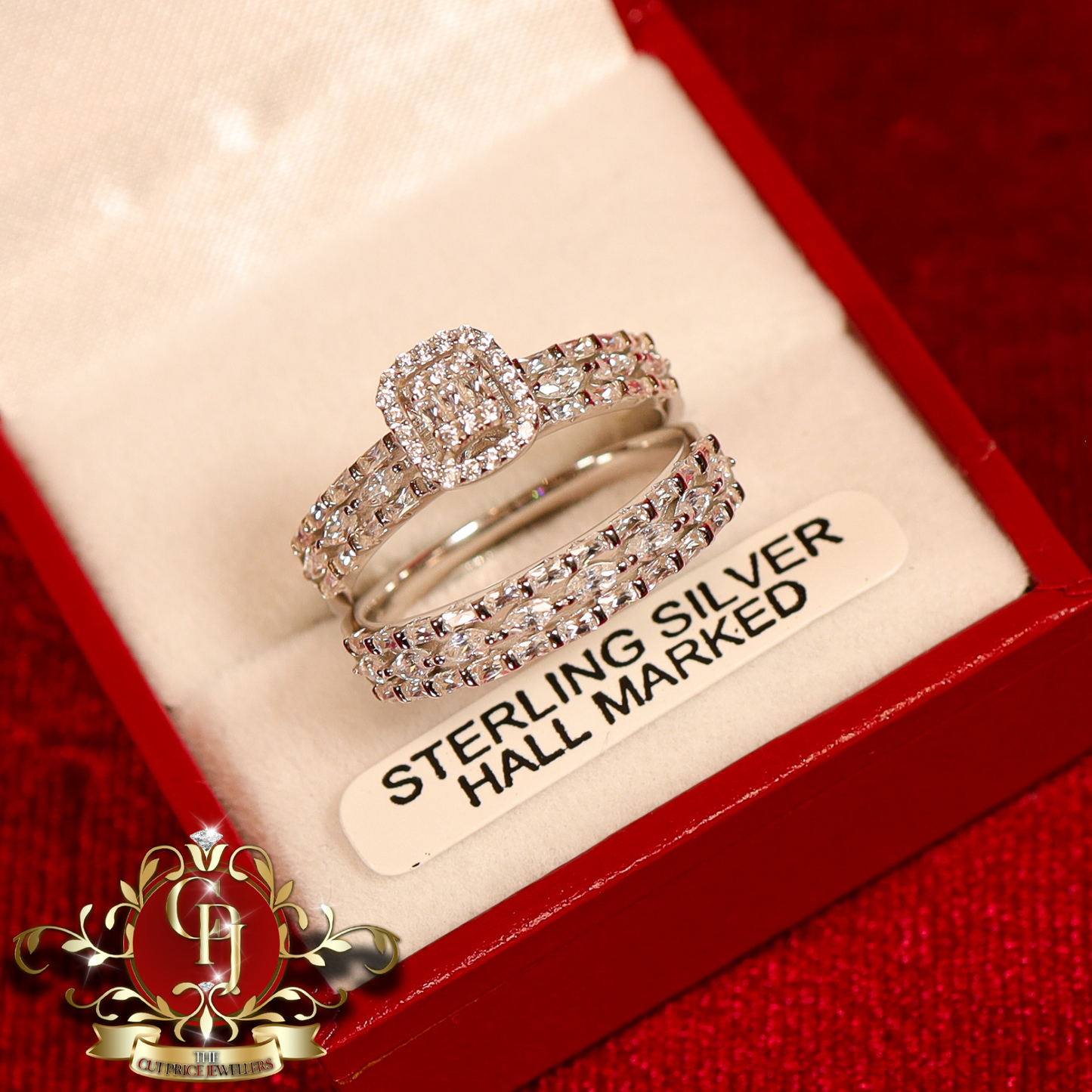 "Cecilia" Sterling Silver Ring Set | The Cut Price Jewellers