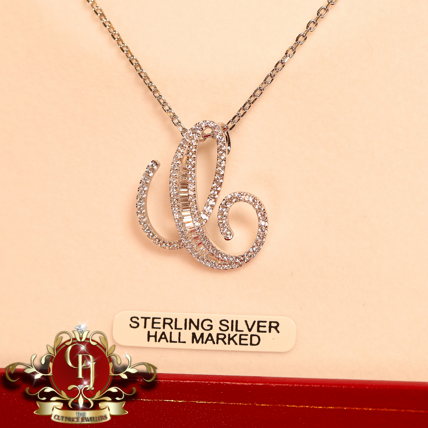 Baguette Initial on Chain | The Cut Price Jewellers