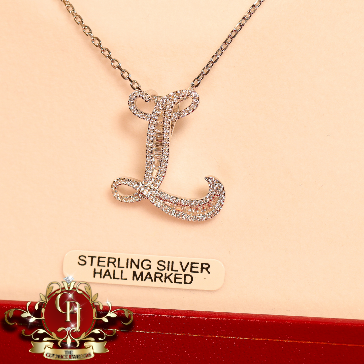 Baguette Initial on Chain | The Cut Price Jewellers