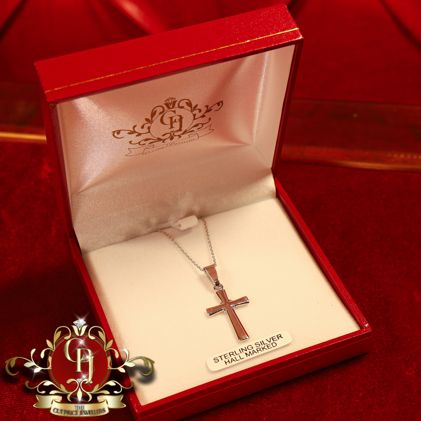 Sterling Silver Cross & Chain | The Cut Price Jewellers