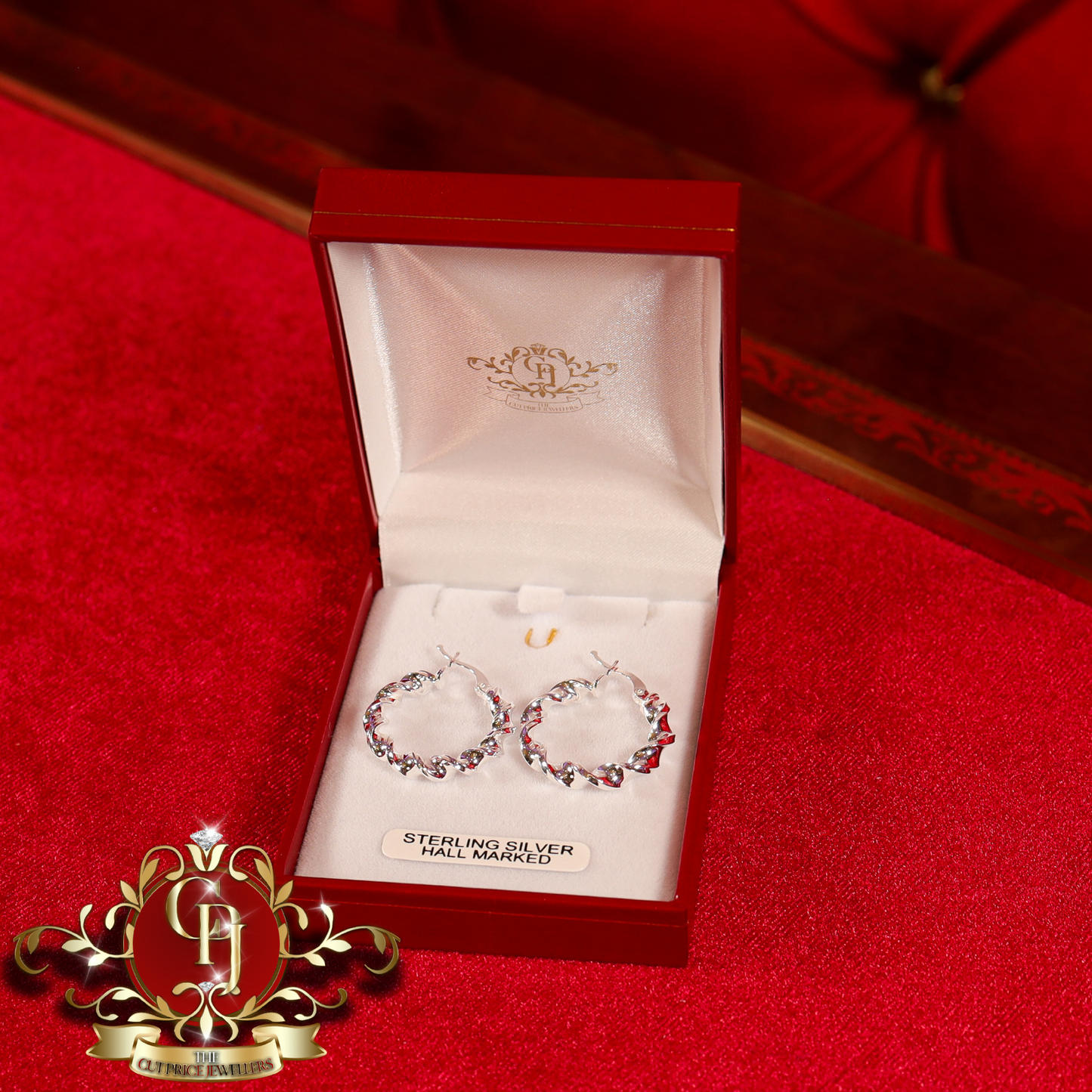 Sterling Silver Twist Hoops (3 Sizes Available) | The Cut Price Jewellers