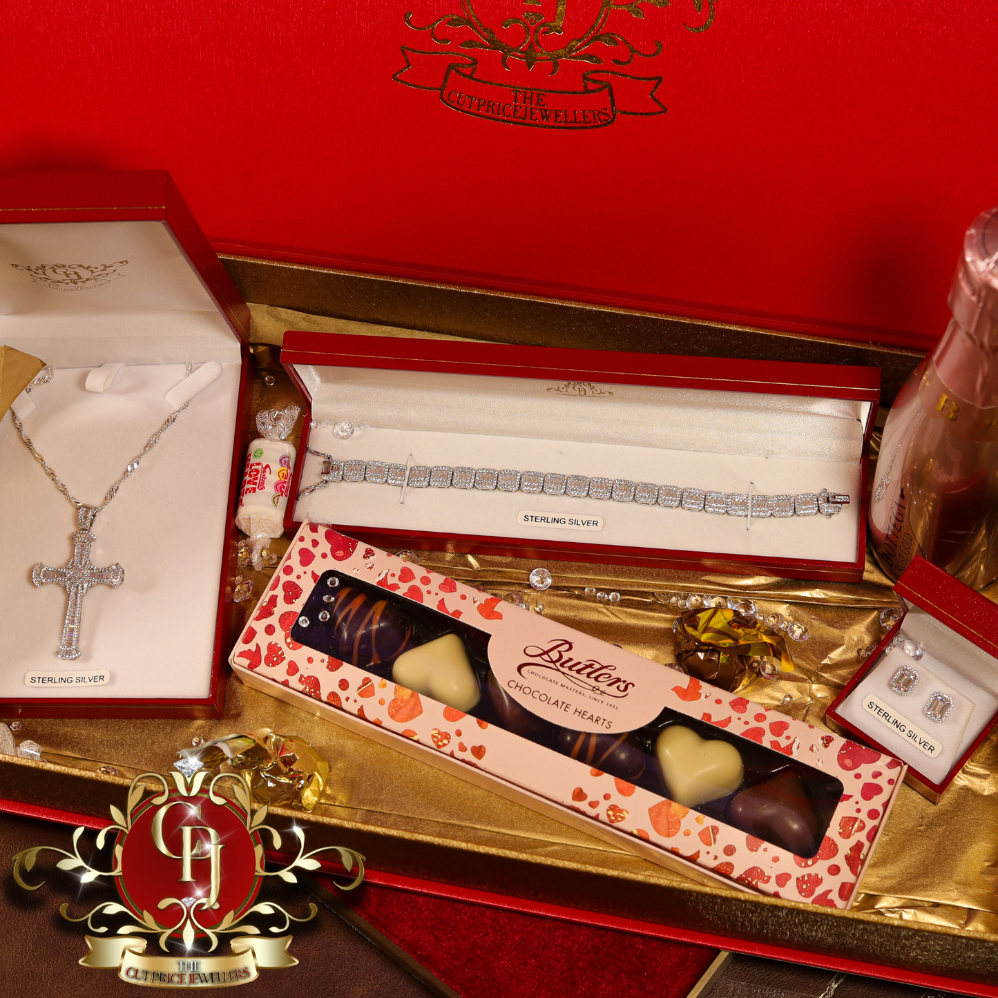 "Ariana" Gift Box (Sterling Silver with Cubic Zirconia) | The Cut Price Jewellers