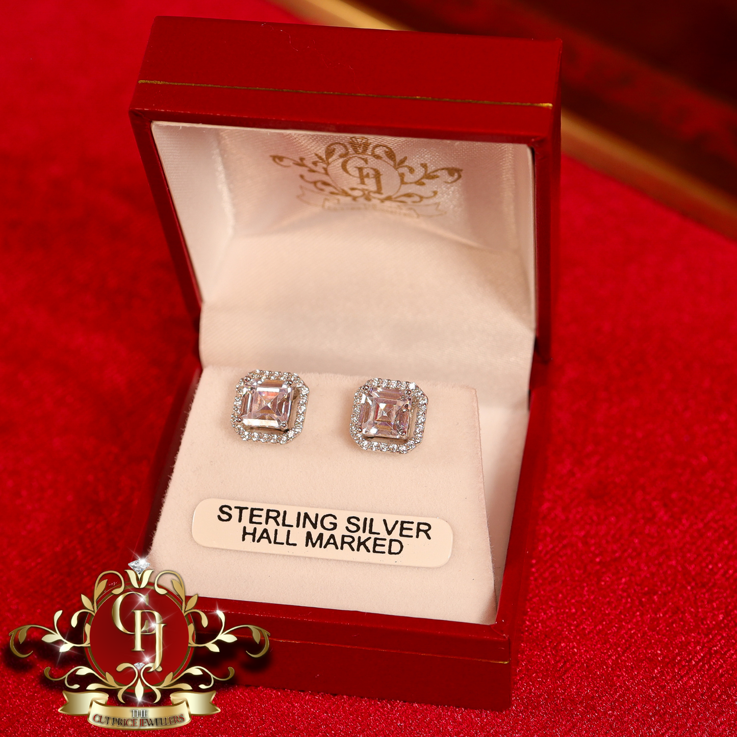 The "Kate 2-in-1" Studs (Sterling Silver with Cubic Zirconia) | The Cut Price Jewellers