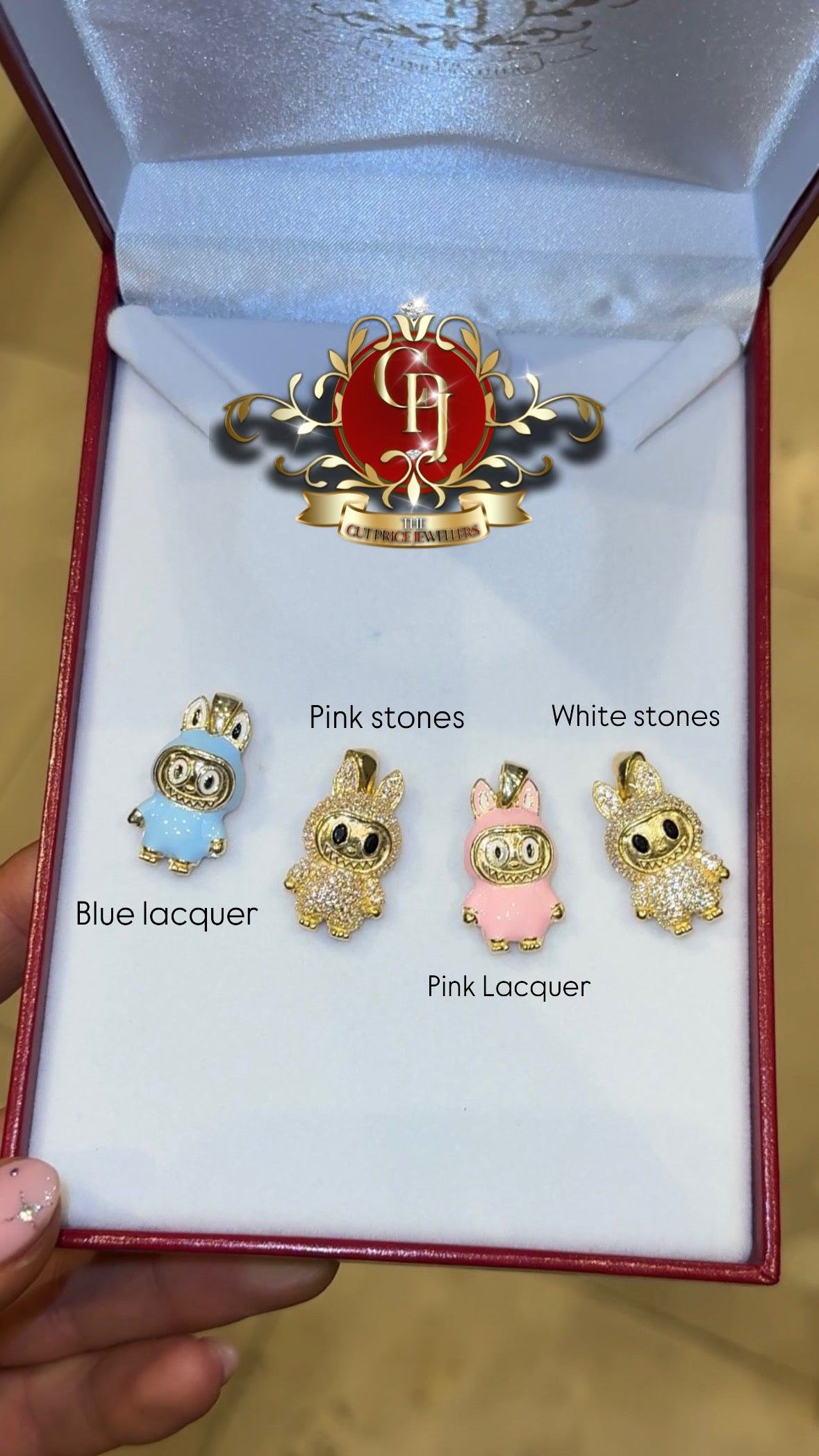 Gold-Plated Labubu Style Pendant & Chain