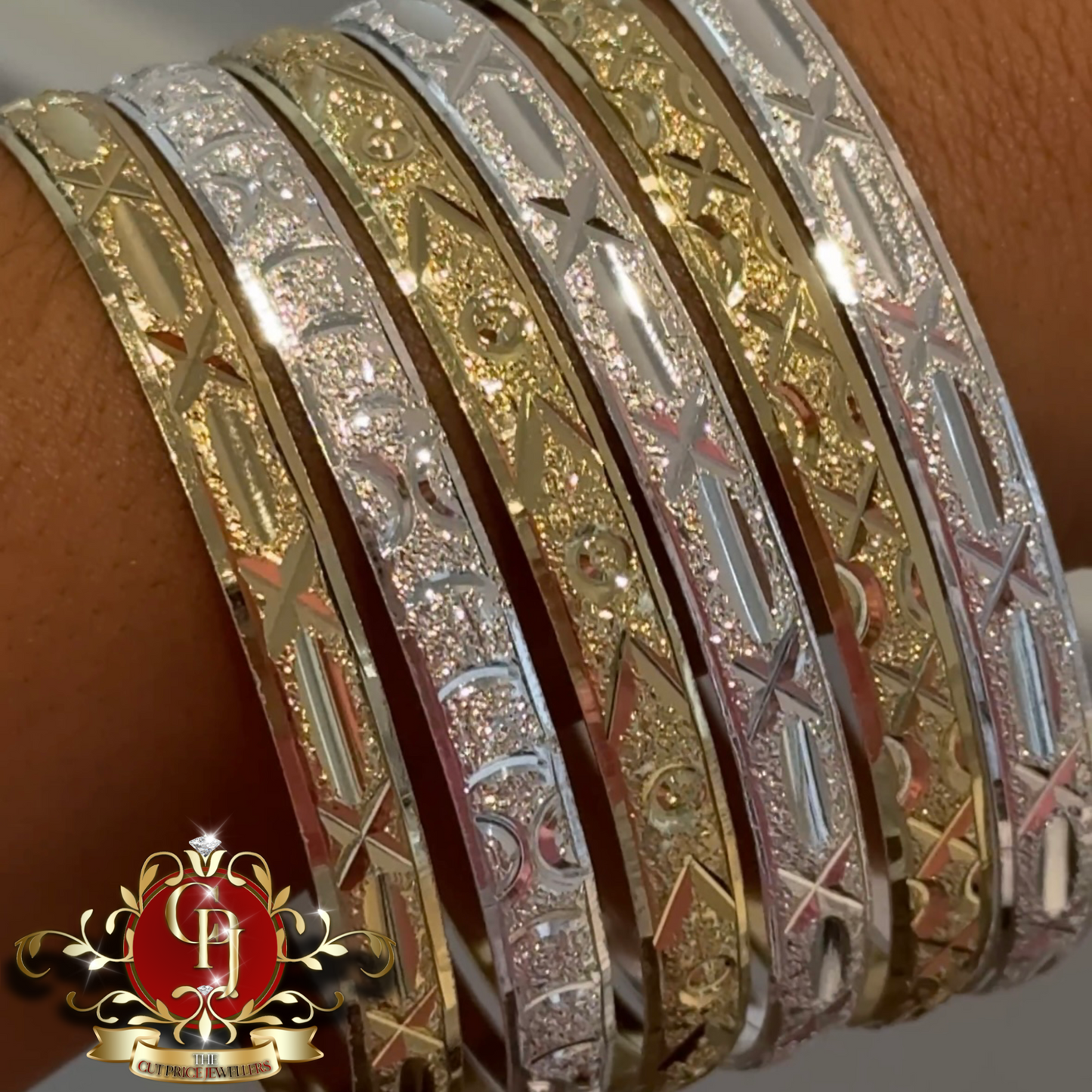 Set of 6 Bangles TWO TONE