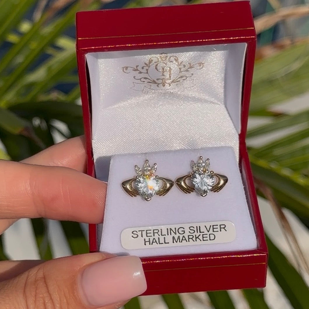 The Claddagh Stud Earrings
