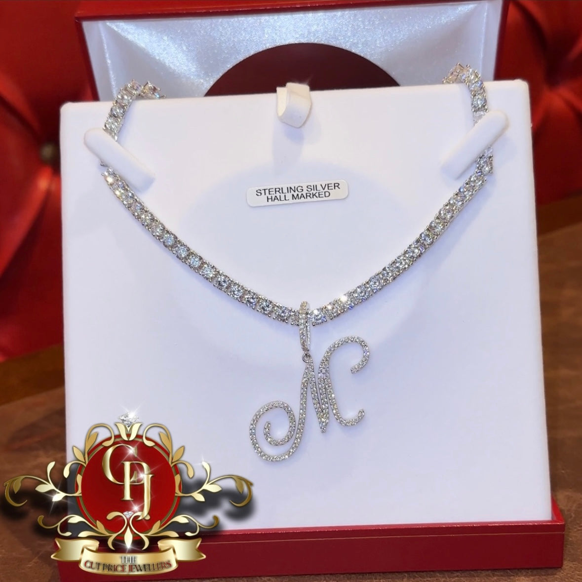 Tennis Set Including Initial Pendant