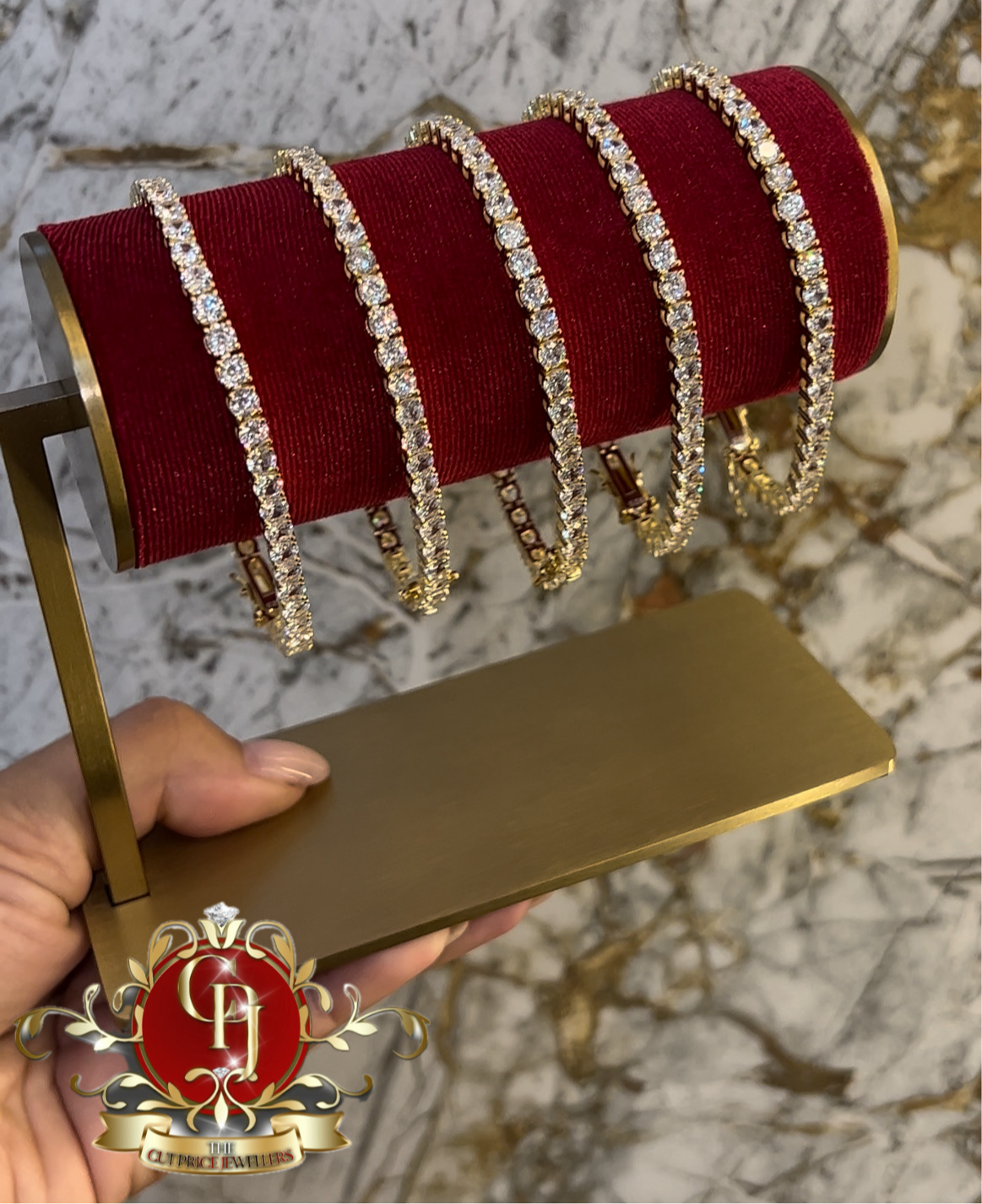 The "Layla" Gold-Plated Tennis Bracelet